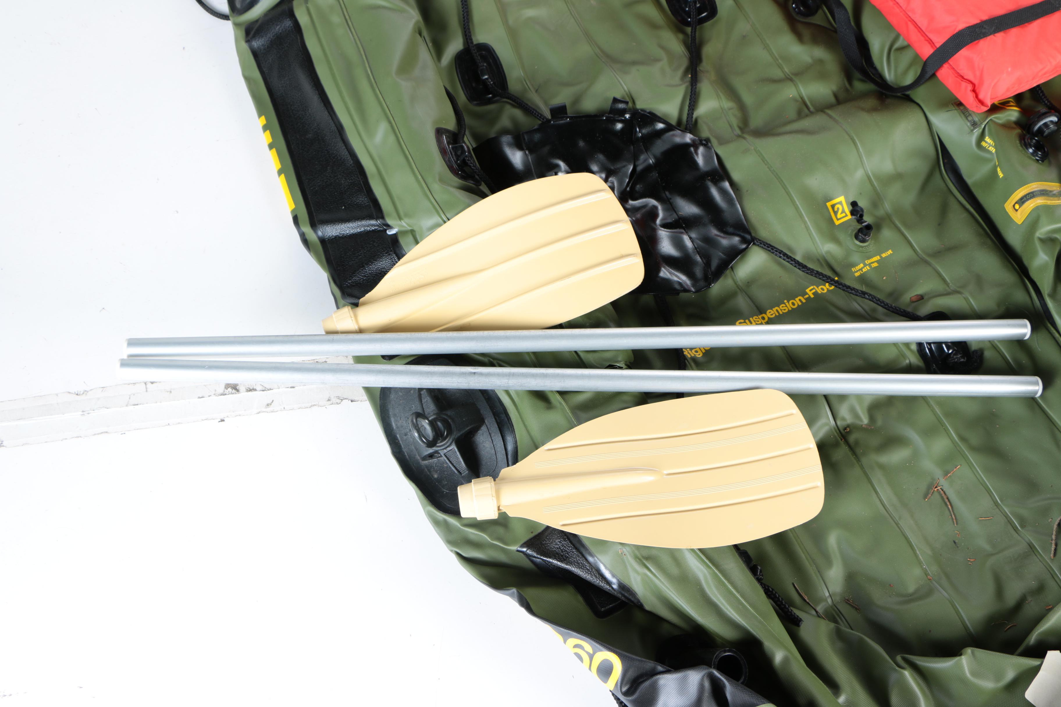 Inflatable Raft with Accessories and Coleman Inflatable Bed