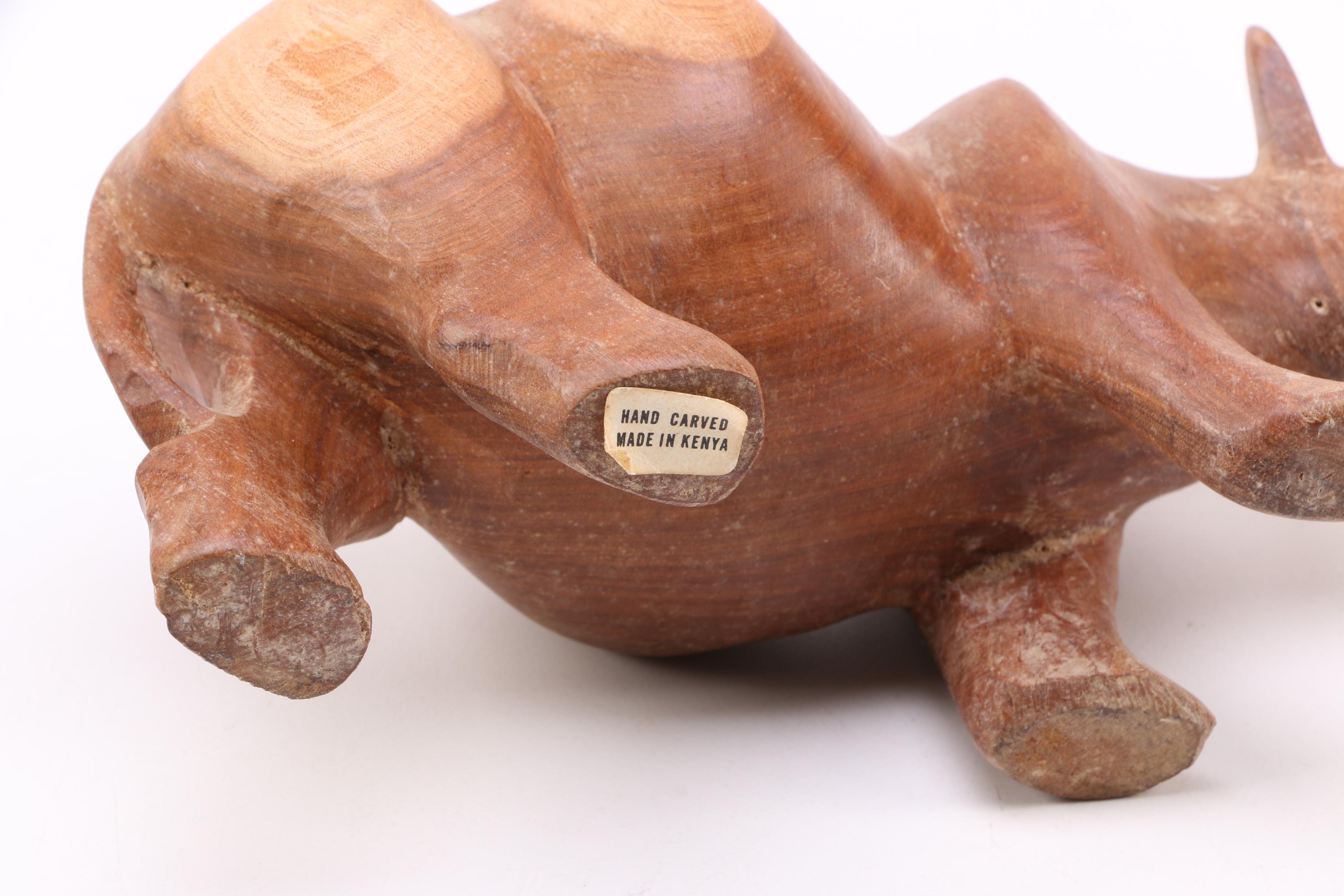Wooden Animal Figurines with Serving Pieces from the Philippines