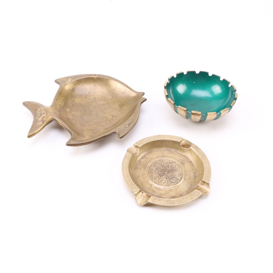 Decorative Brass Dishes and Ash Trays