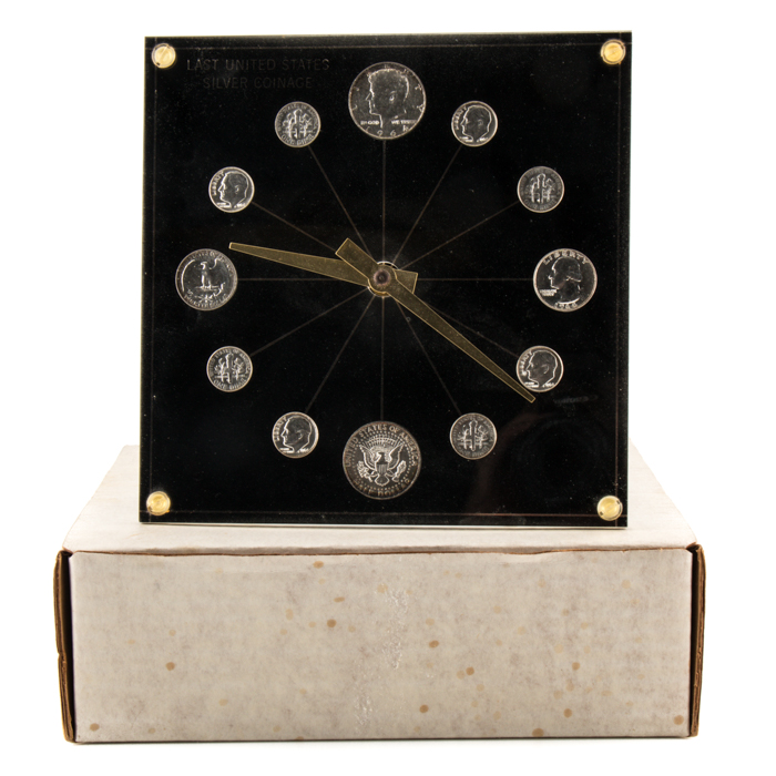 Last United States Silver Coin Numismatic Wall Clock