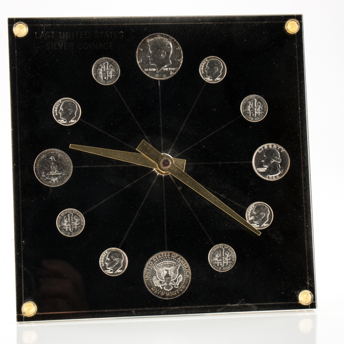 Last United States Silver Coin Numismatic Wall Clock