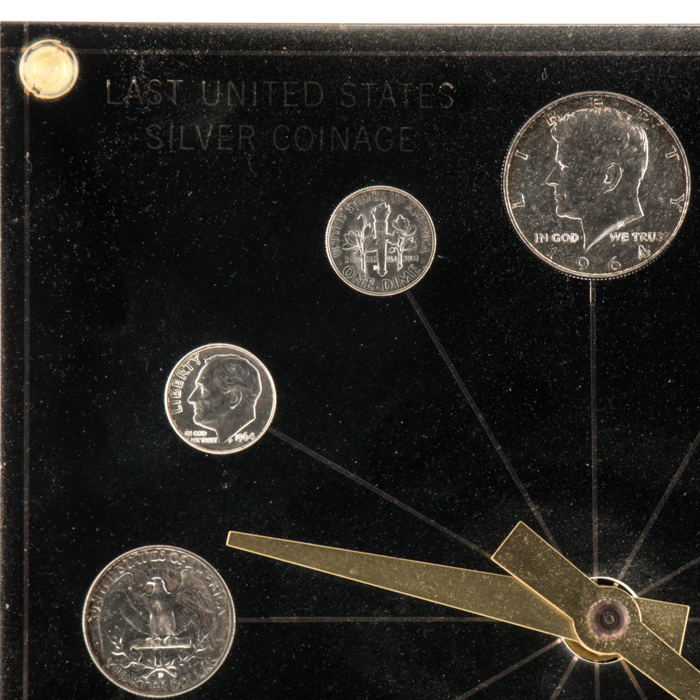 Last United States Silver Coin Numismatic Wall Clock