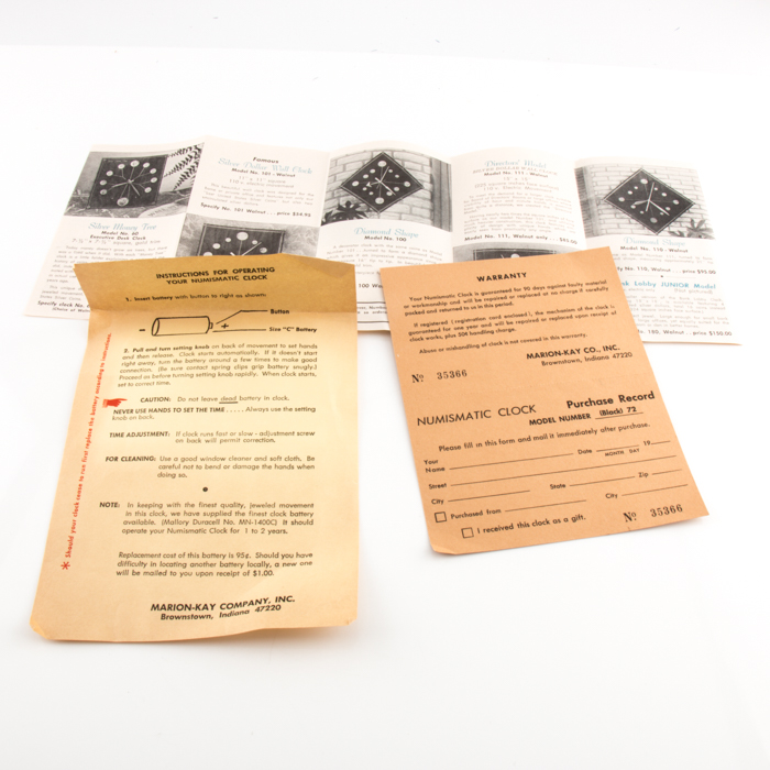 Last United States Silver Coin Numismatic Wall Clock