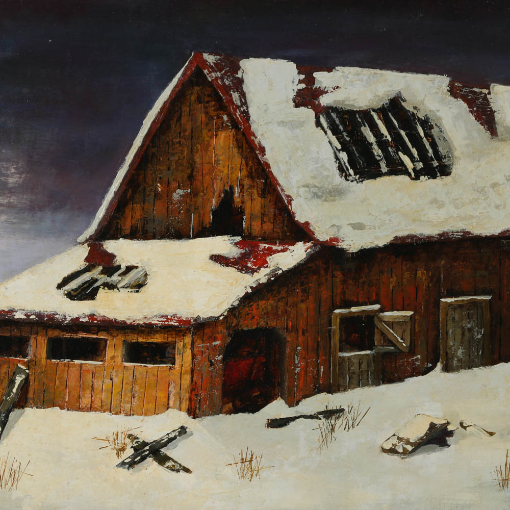 Jeanne G. Keck Oil Painting on Board "To be Repaired"