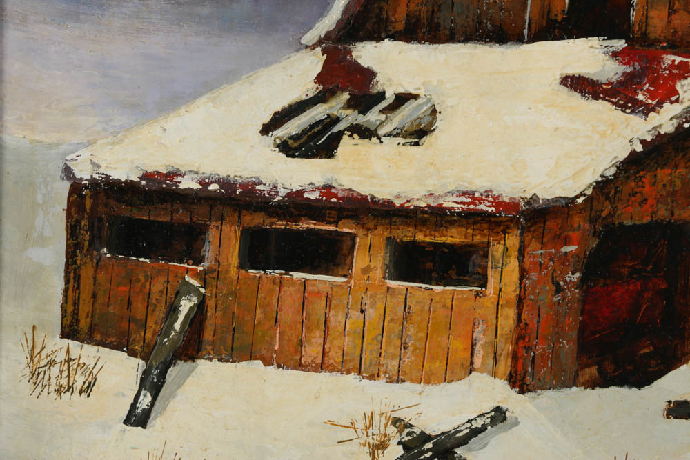 Jeanne G. Keck Oil Painting on Board "To be Repaired"