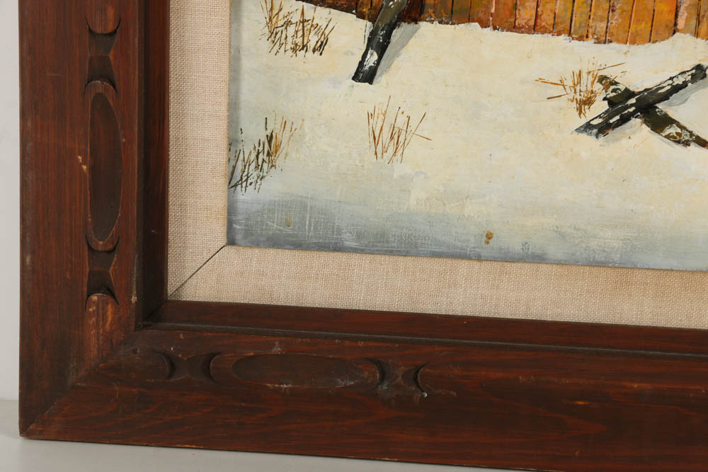 Jeanne G. Keck Oil Painting on Board "To be Repaired"