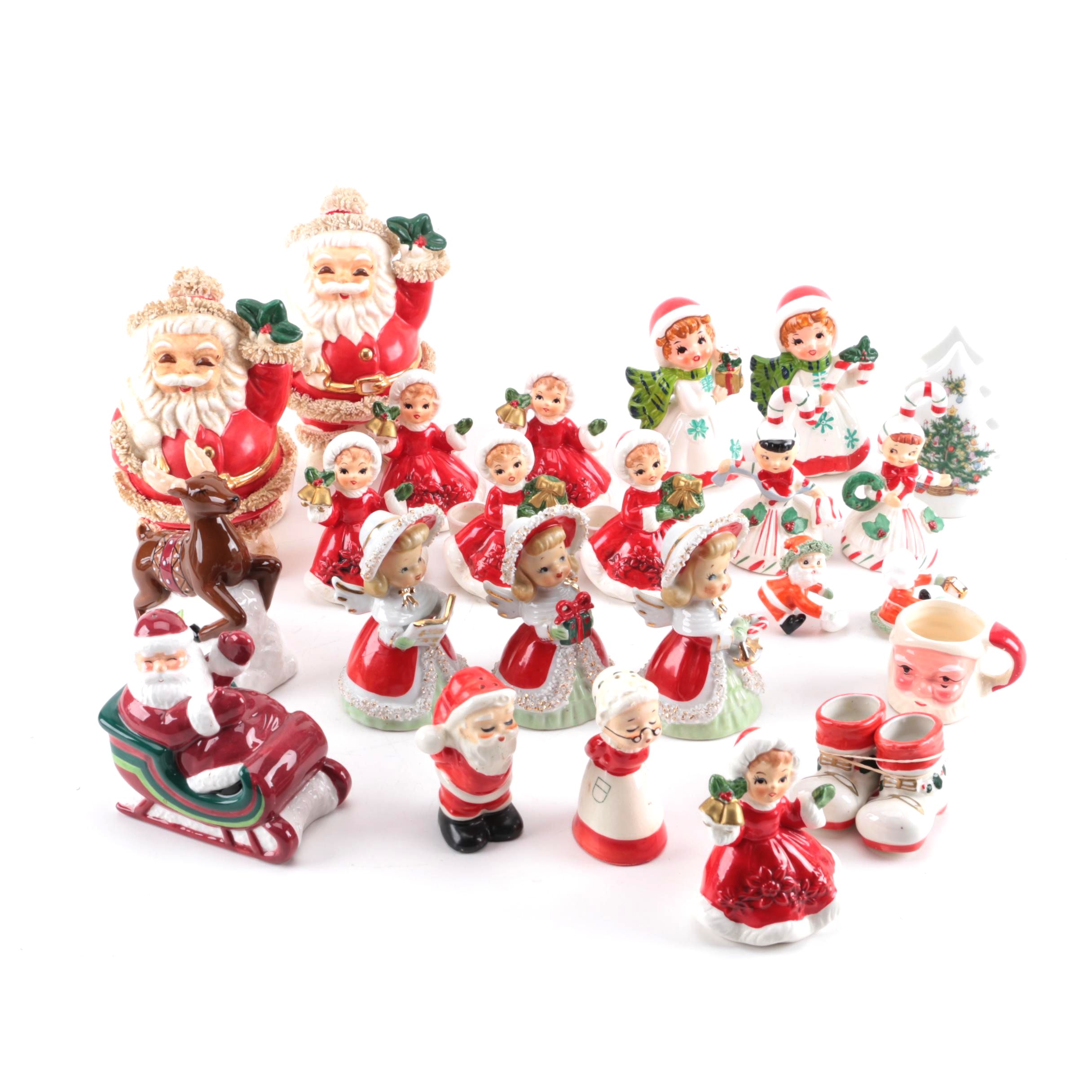 Vintage Holiday Figurines Featuring Lefton