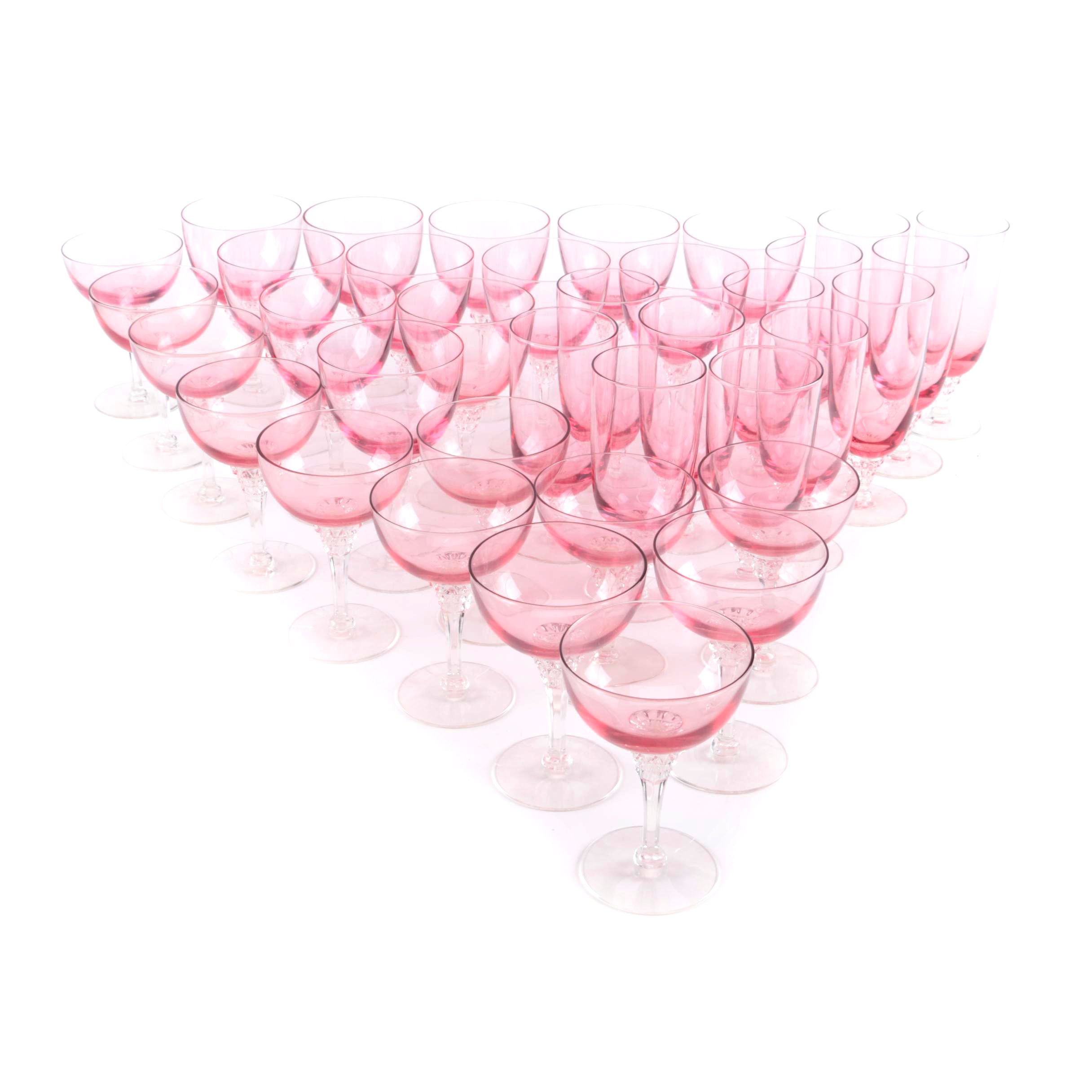 Pink Crystal Stemware Collection