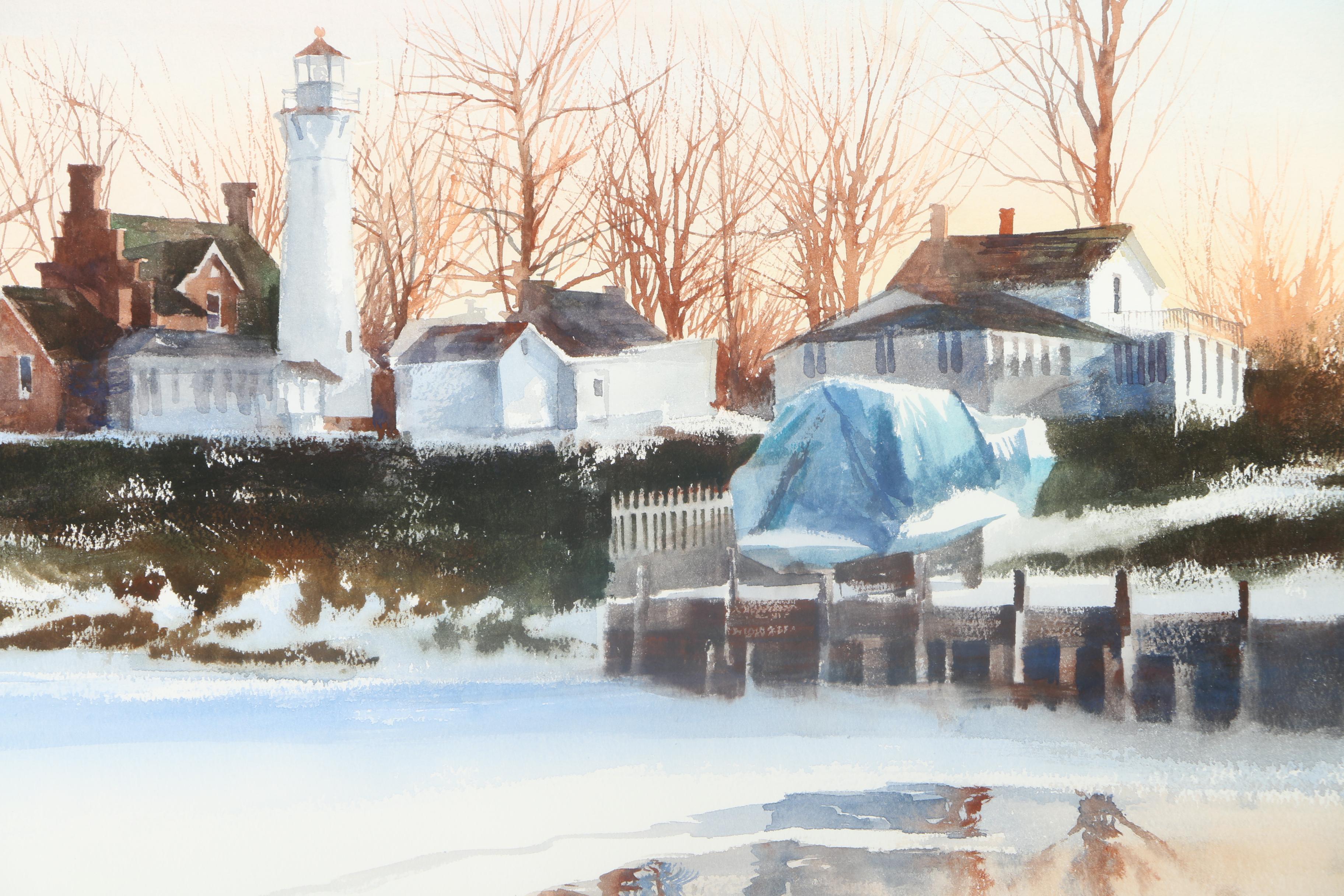 Thomas Thiery Original Signed Watercolor and Gouache Painting on Paper