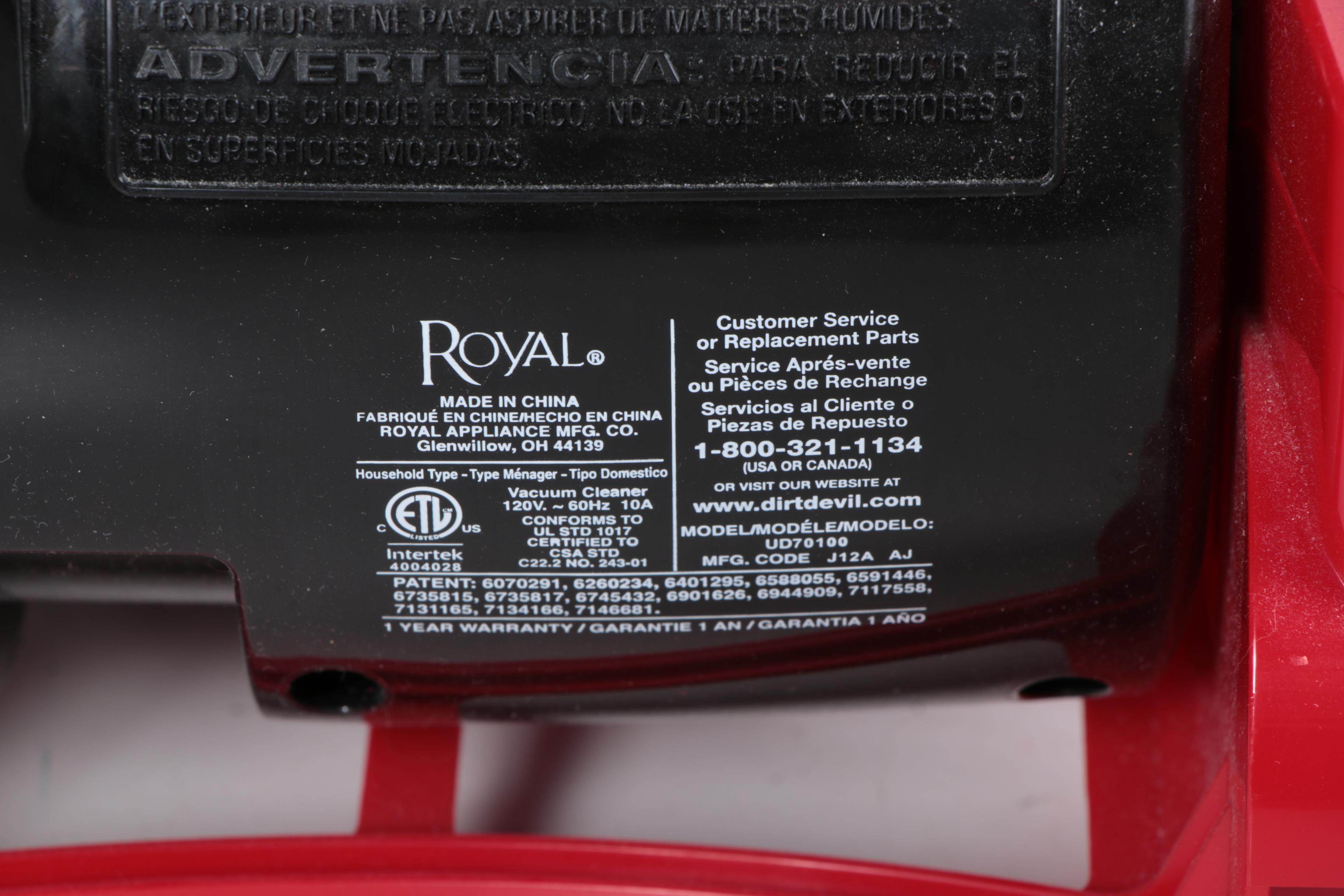 Pair of Dirt Devil  Upright Vacuum Cleaners