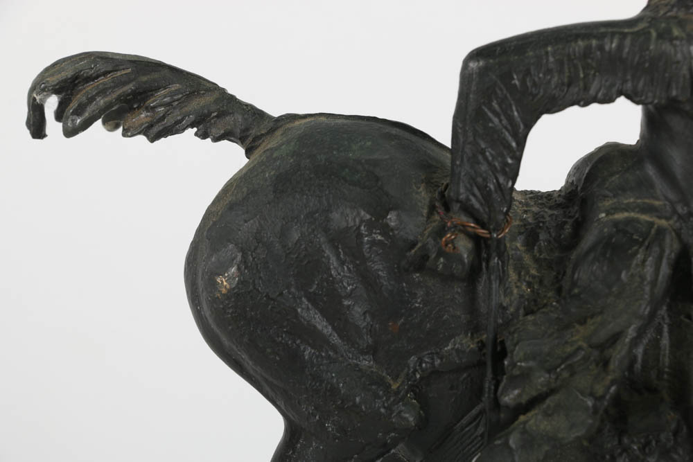 A.S.B. 1992 Bronze Sculpture After Frederic Remington's "The Mountain Man"