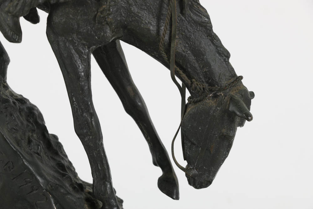 A.S.B. 1992 Bronze Sculpture After Frederic Remington's "The Mountain Man"