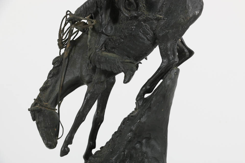 A.S.B. 1992 Bronze Sculpture After Frederic Remington's "The Mountain Man"