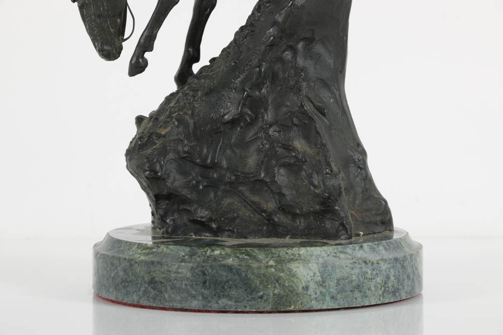 A.S.B. 1992 Bronze Sculpture After Frederic Remington's "The Mountain Man"