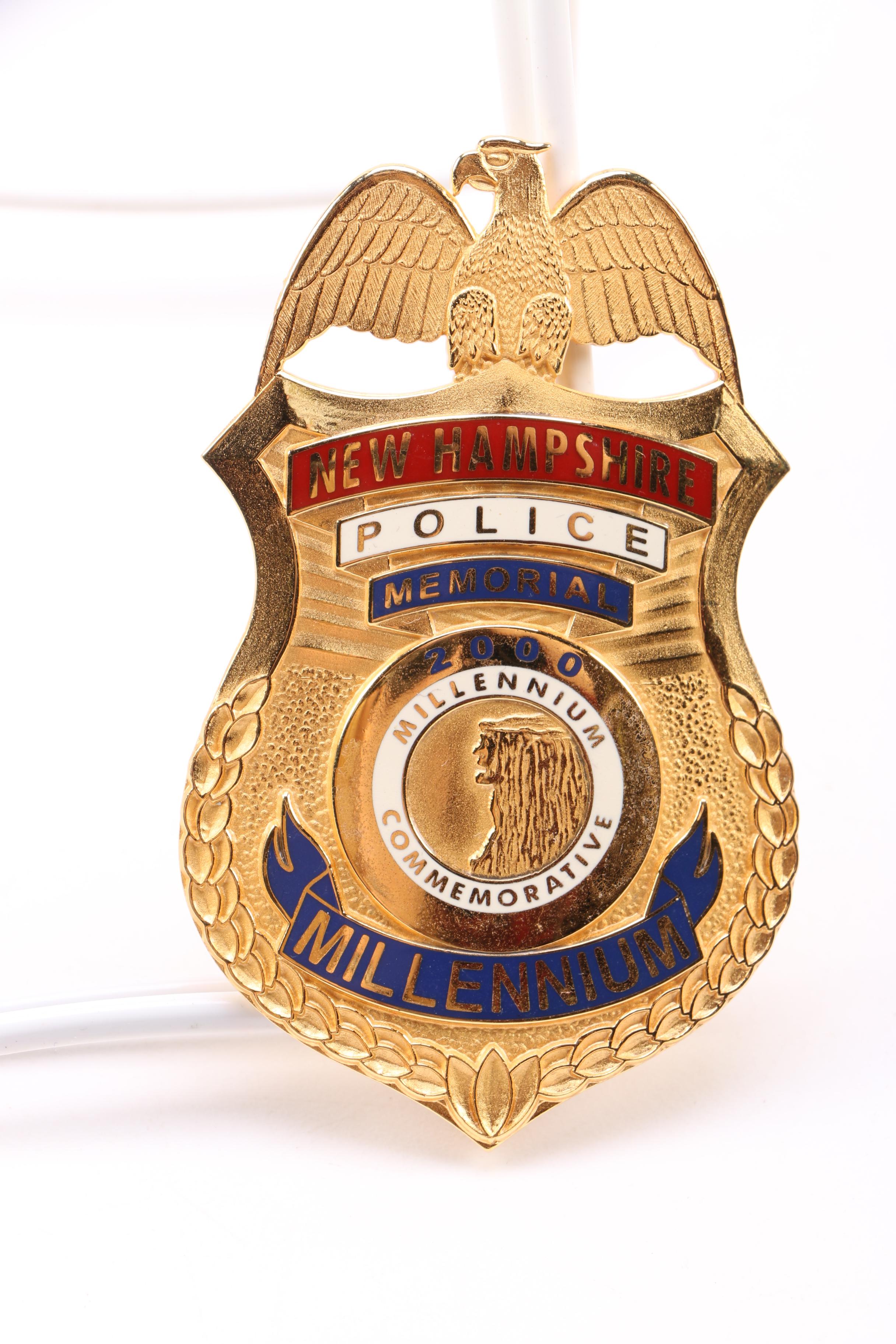 New Hampshire Police Memorial Millennium Commemorative Badge