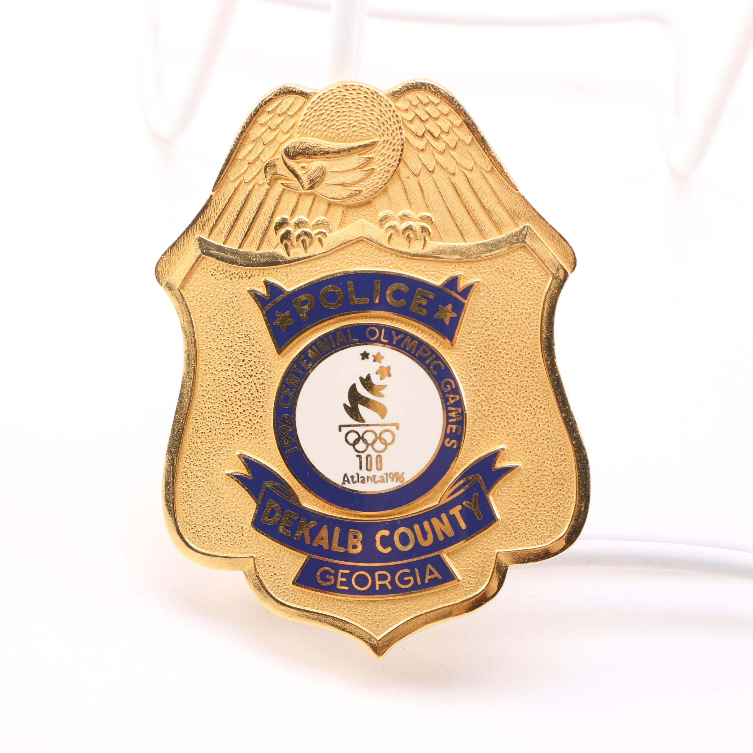 DeKalb County Georgia 1996 Olympic Police Badge