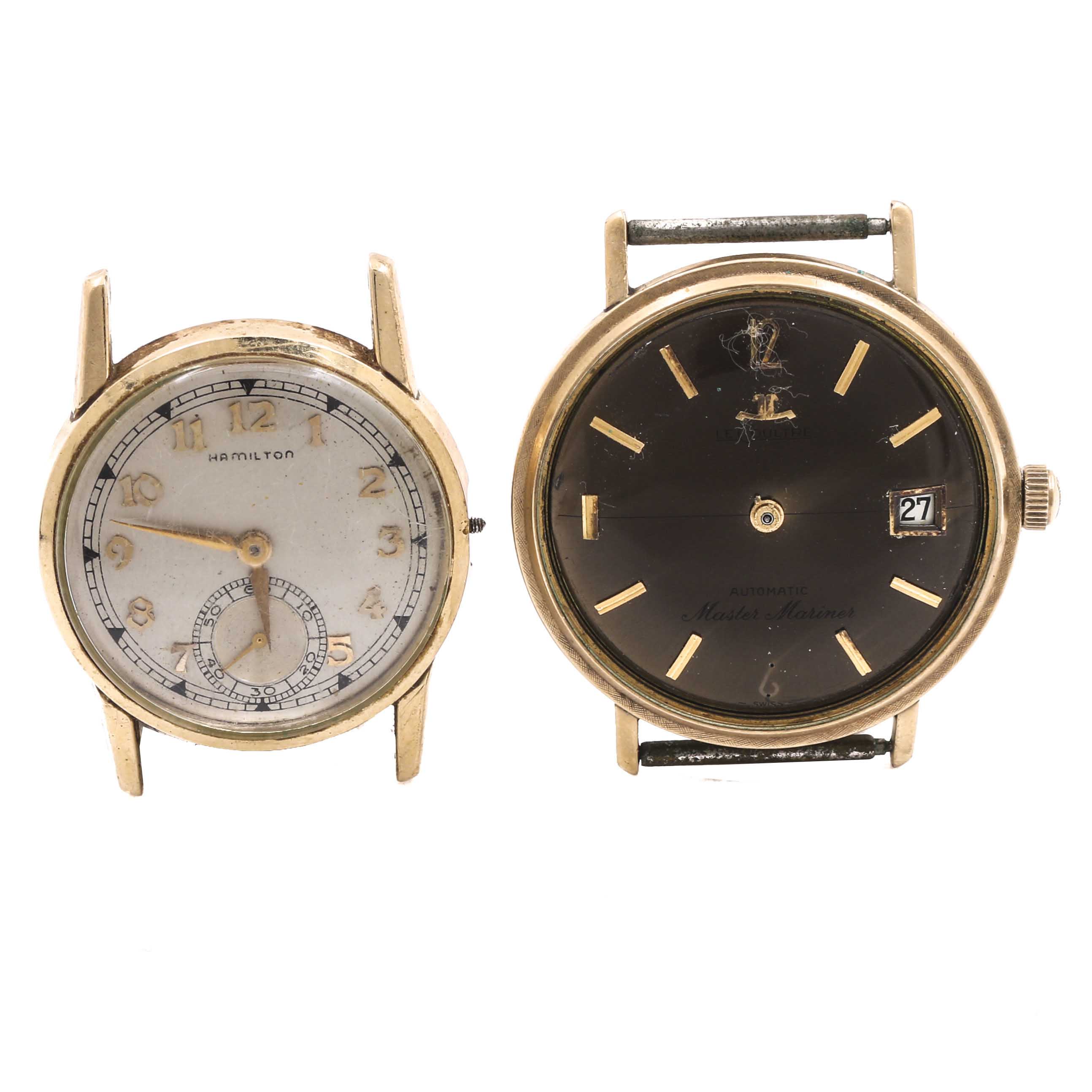 Hamilton and LeCoultre 10K Gold Filled Watch Cases