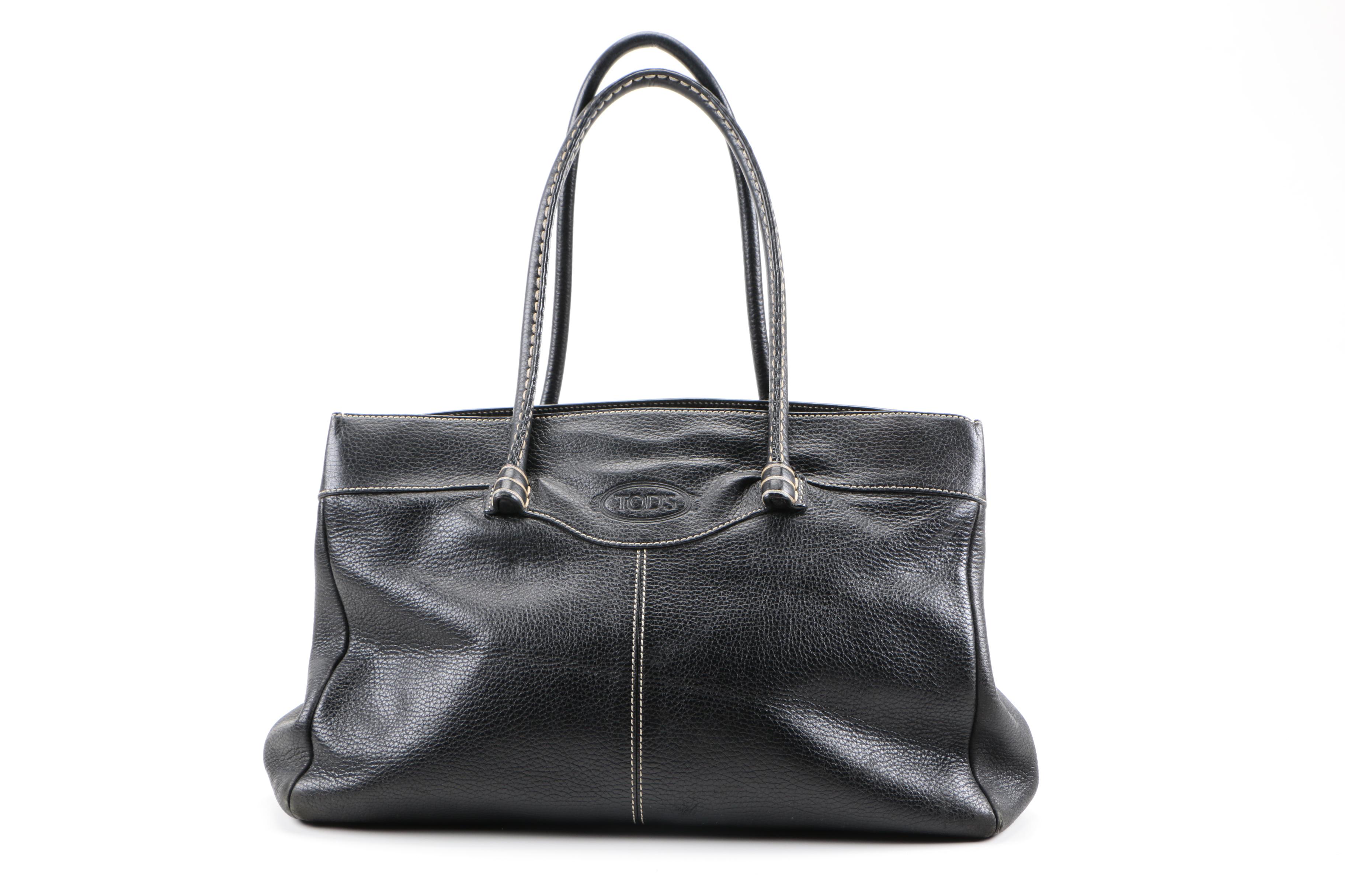 TOD'S Black Leather Handbag