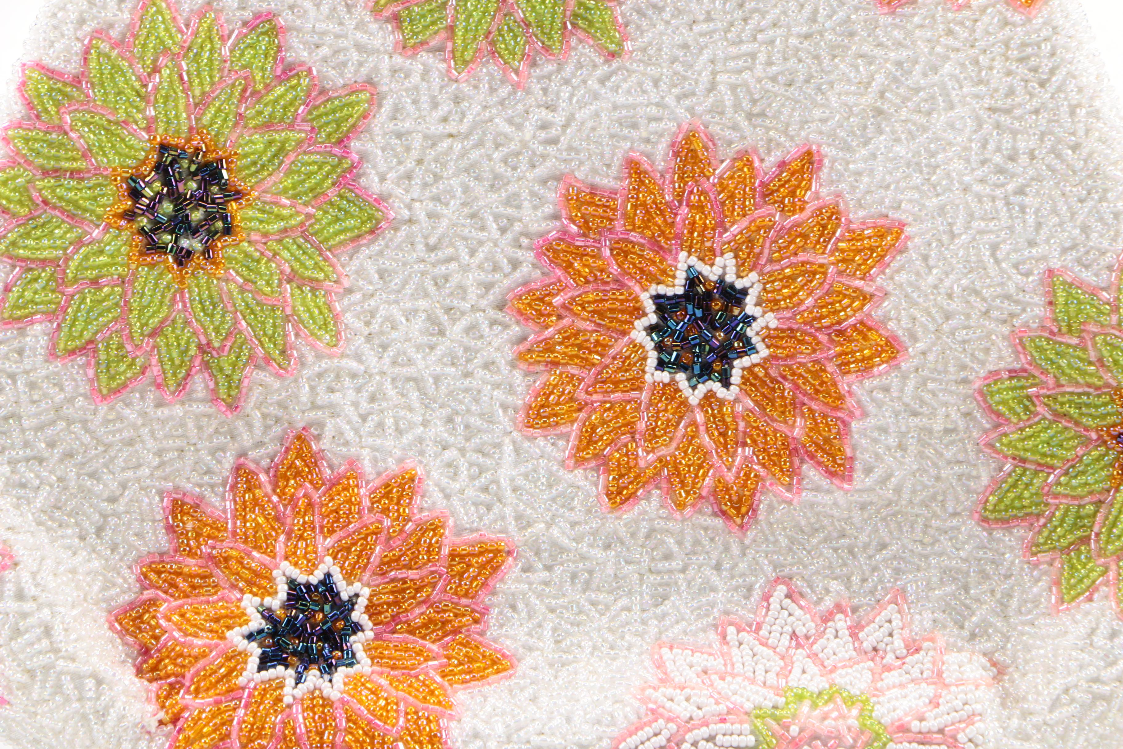 Pair of White Beaded Handbags featuring Chunn of Paris