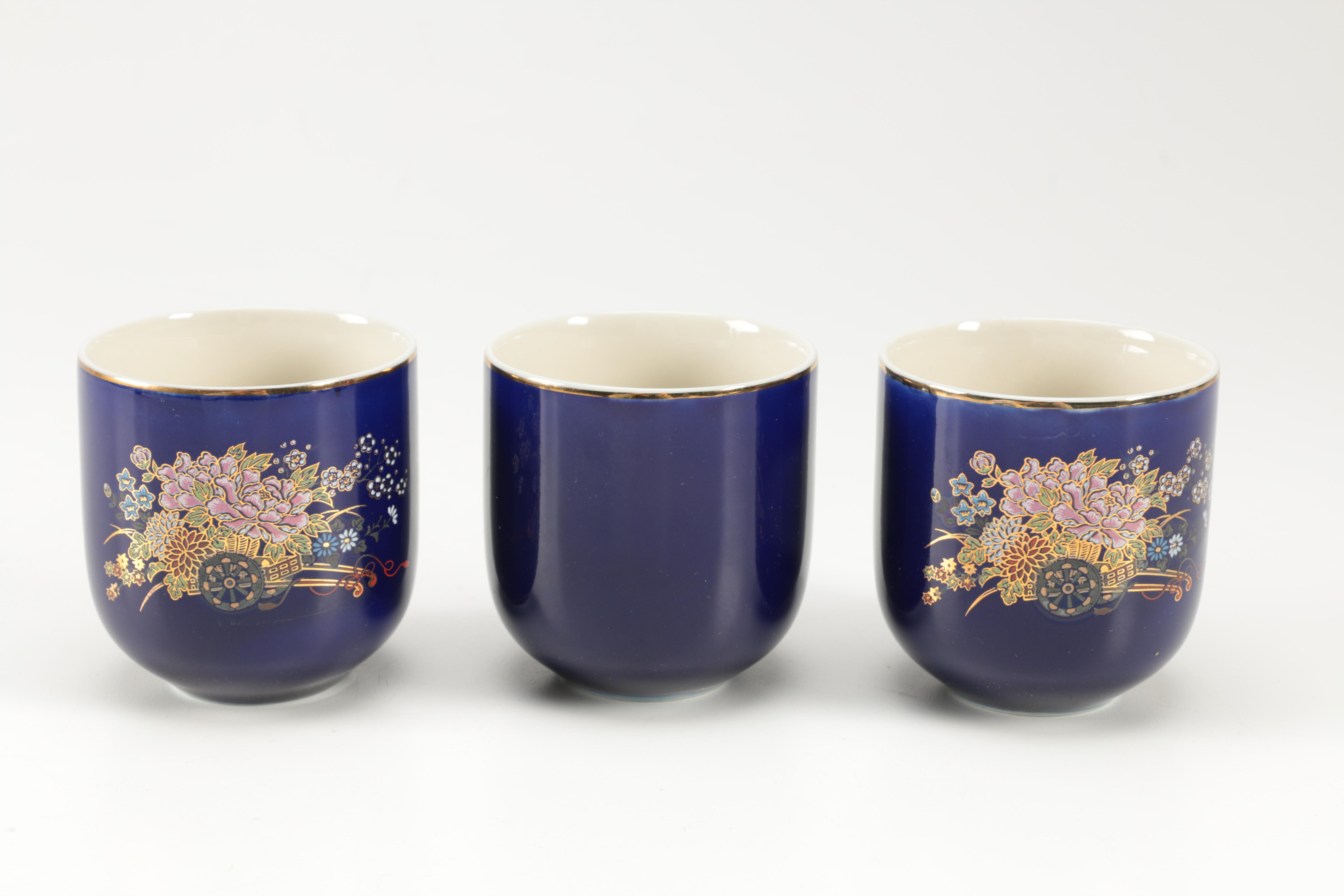 Vintage Japanese Kutani Tea set and Vase