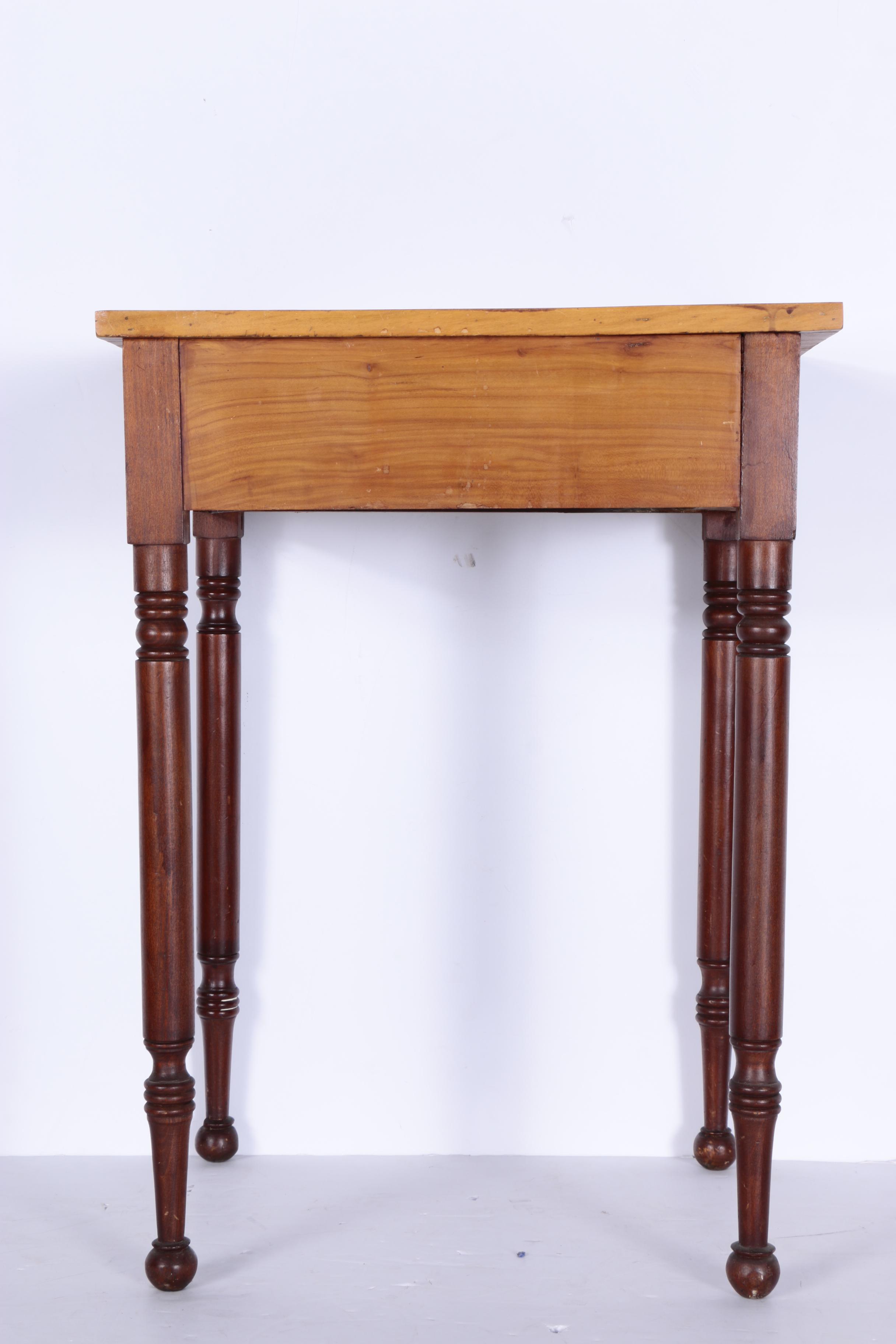 Antique Country Sheraton Style Stand with One Drawer