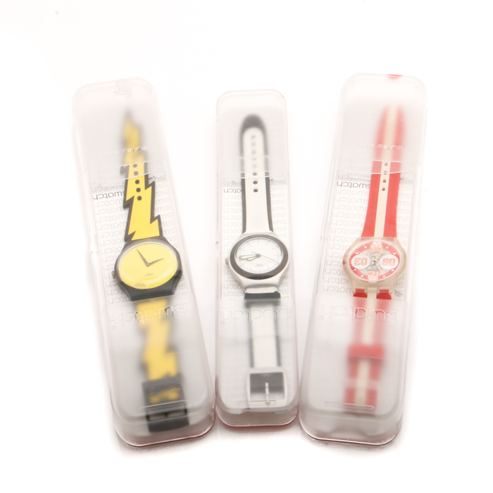 Collection of Three Vintage Swatch Watches