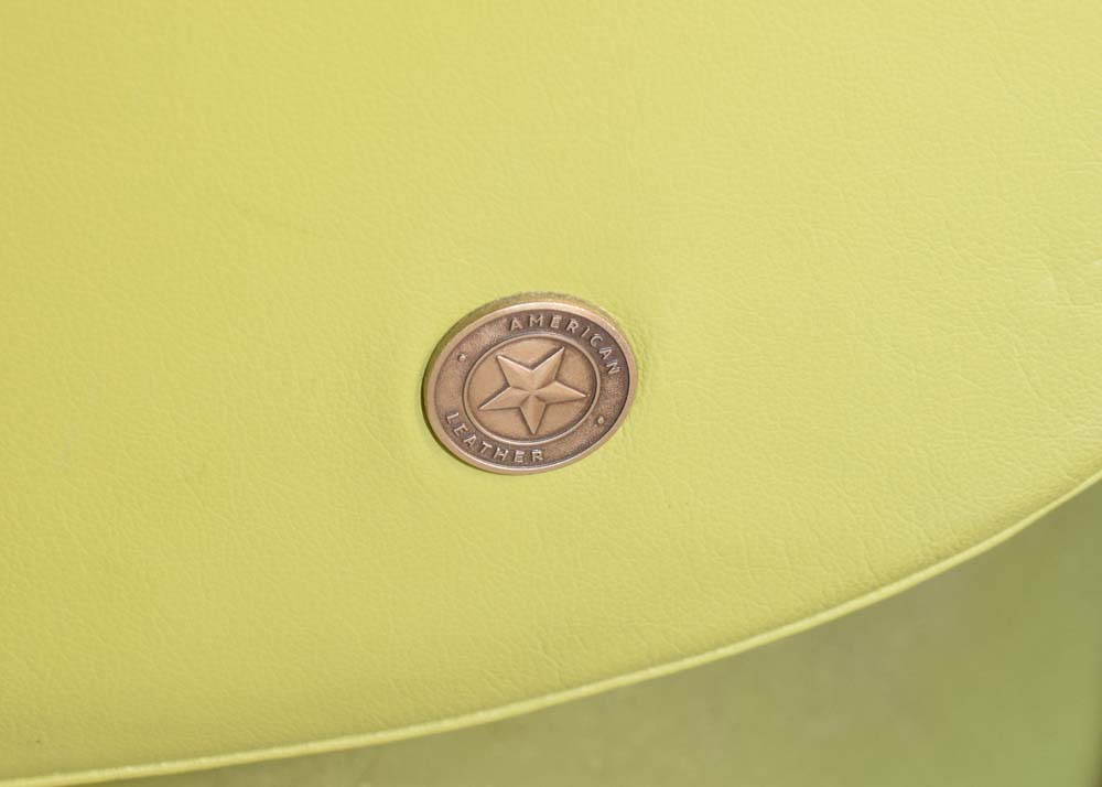 Modernist Lime Green Leather Recliner