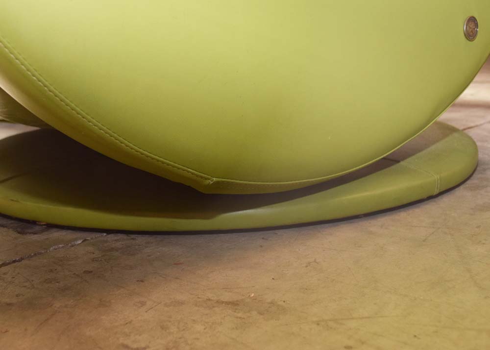 Modernist Lime Green Leather Recliner