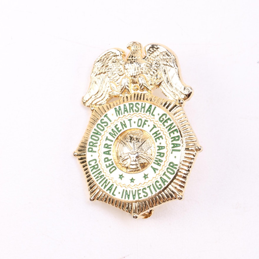 Provost Marshal General Criminal Investigator Badge