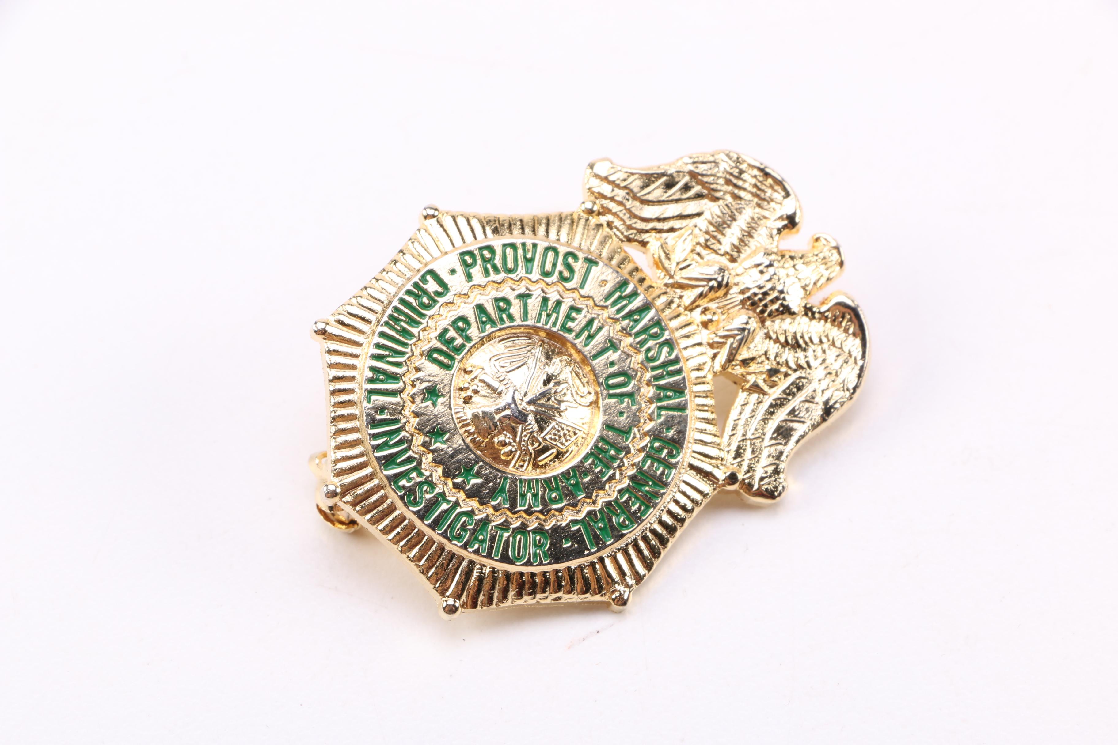 Provost Marshal General Criminal Investigator Badge
