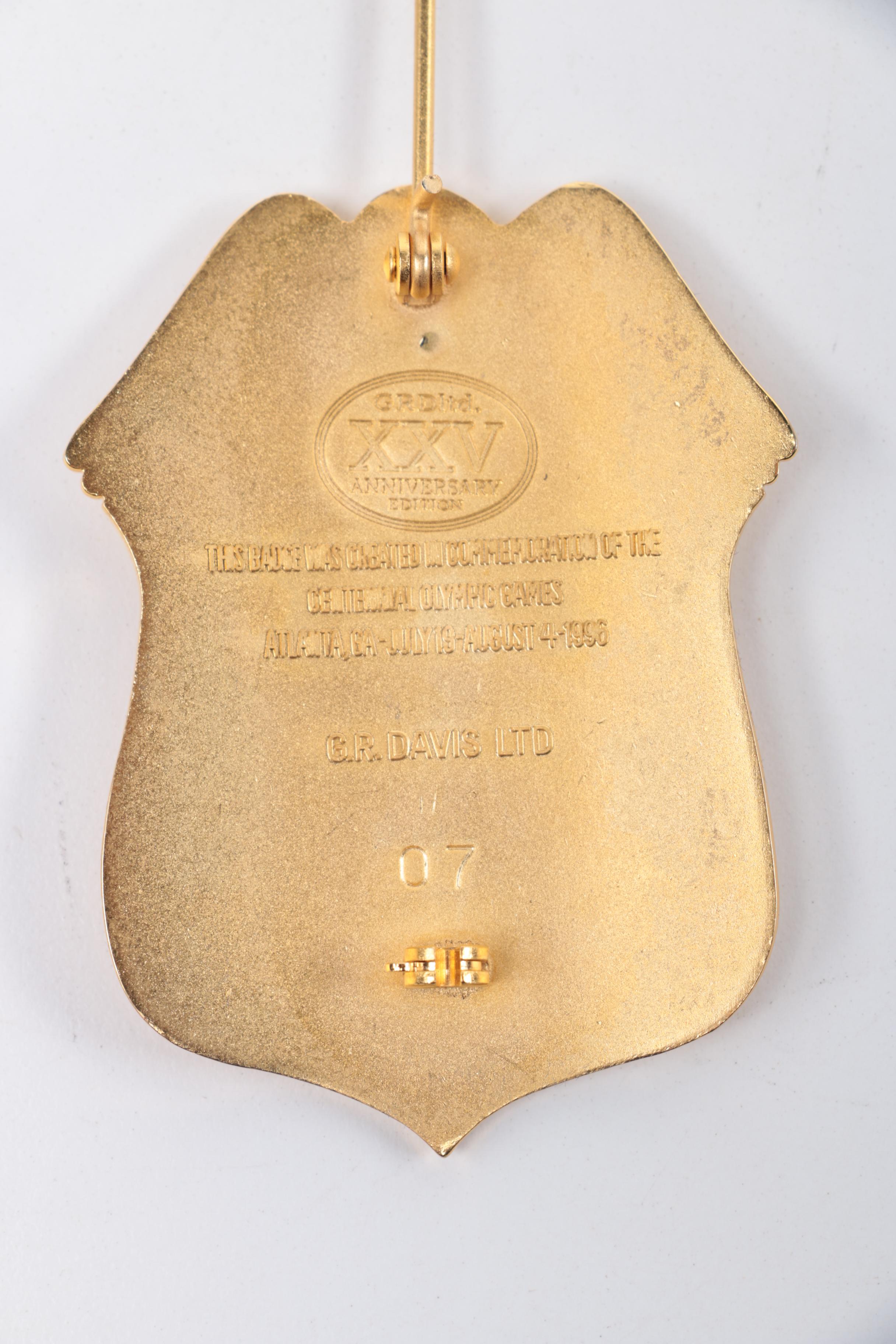1996 Atlanta Police Summer Olympics Badge