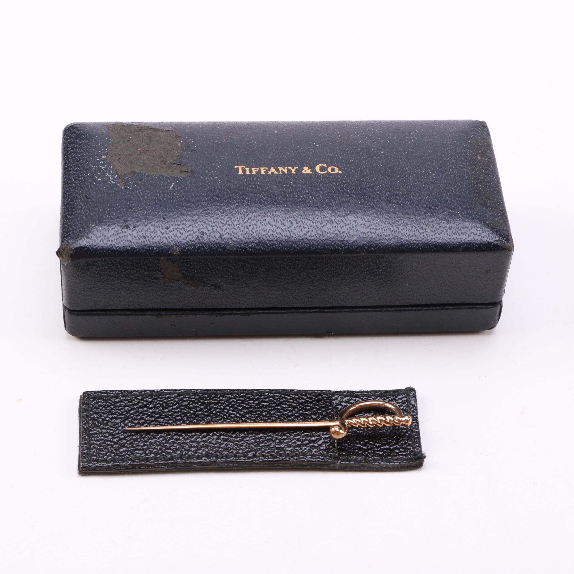 Tiffany & Co. 14K Yellow Gold Sword Toothpick