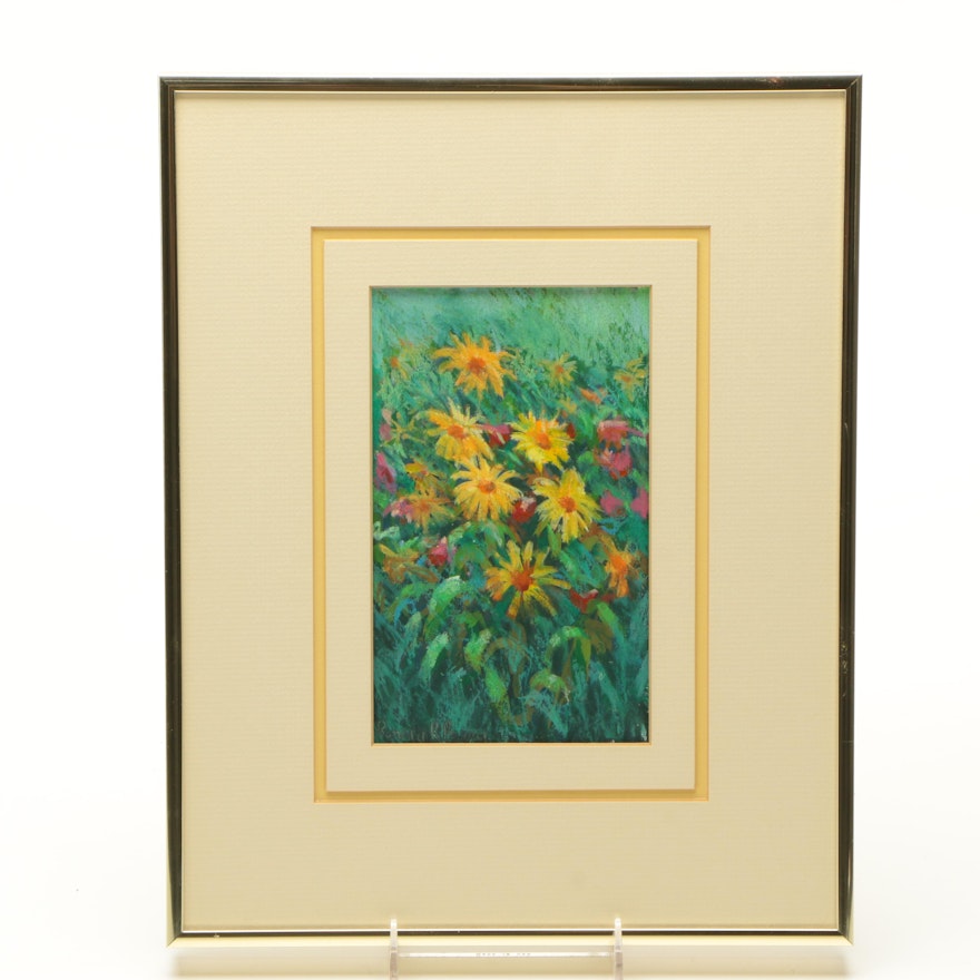Ronald R. Parry Oil Painting on Board of Flowers