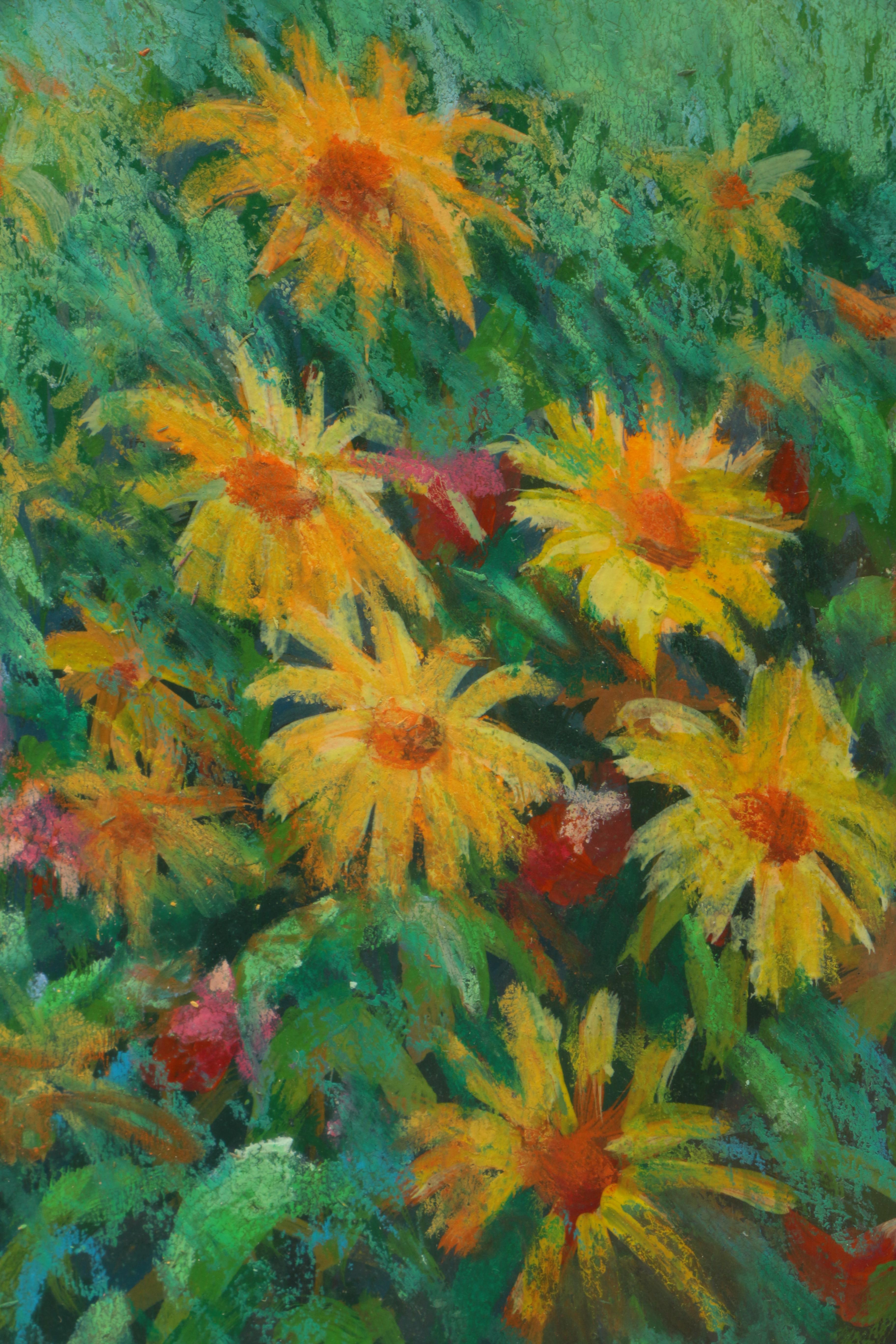 Ronald R. Parry Oil Painting on Board of Flowers