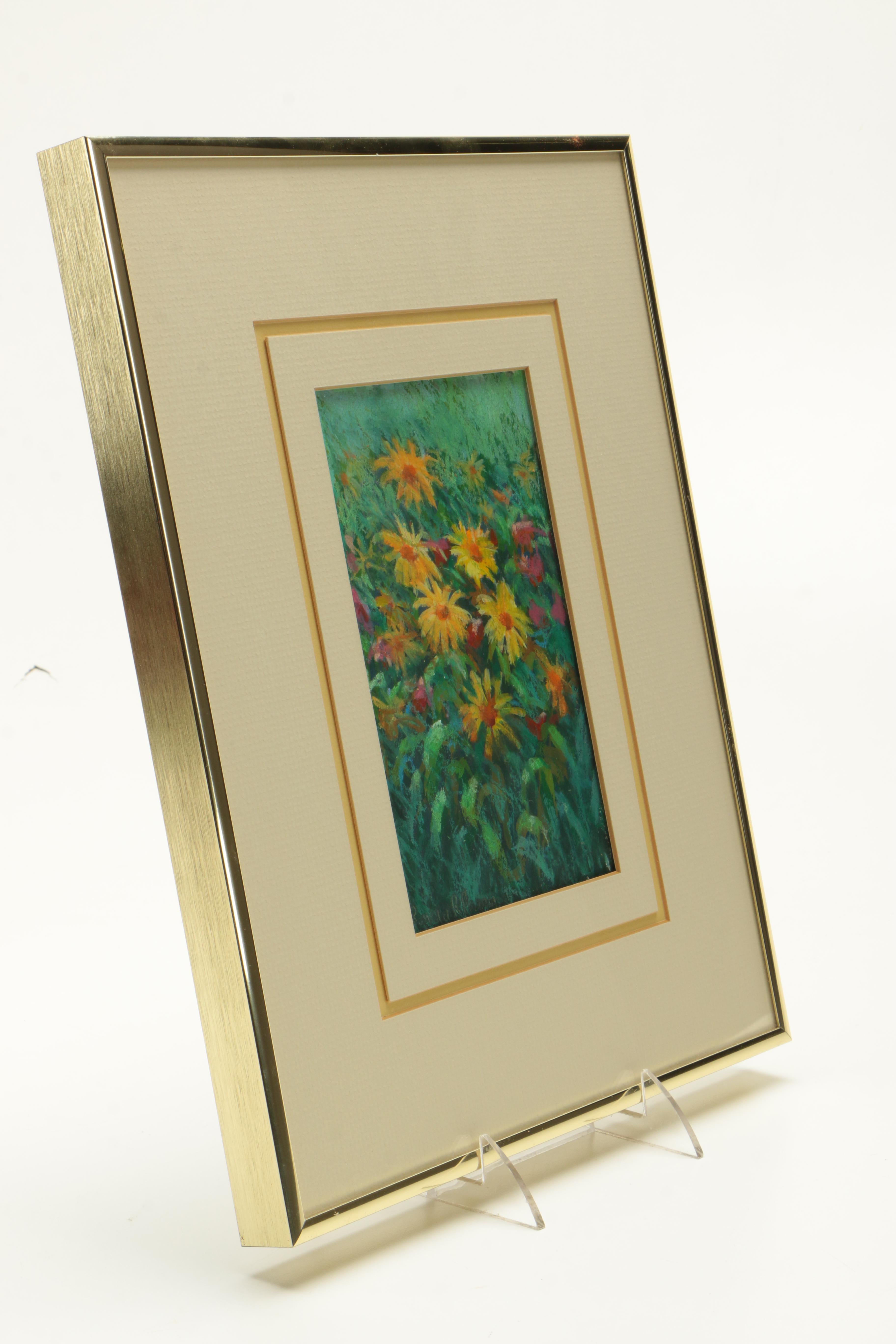 Ronald R. Parry Oil Painting on Board of Flowers