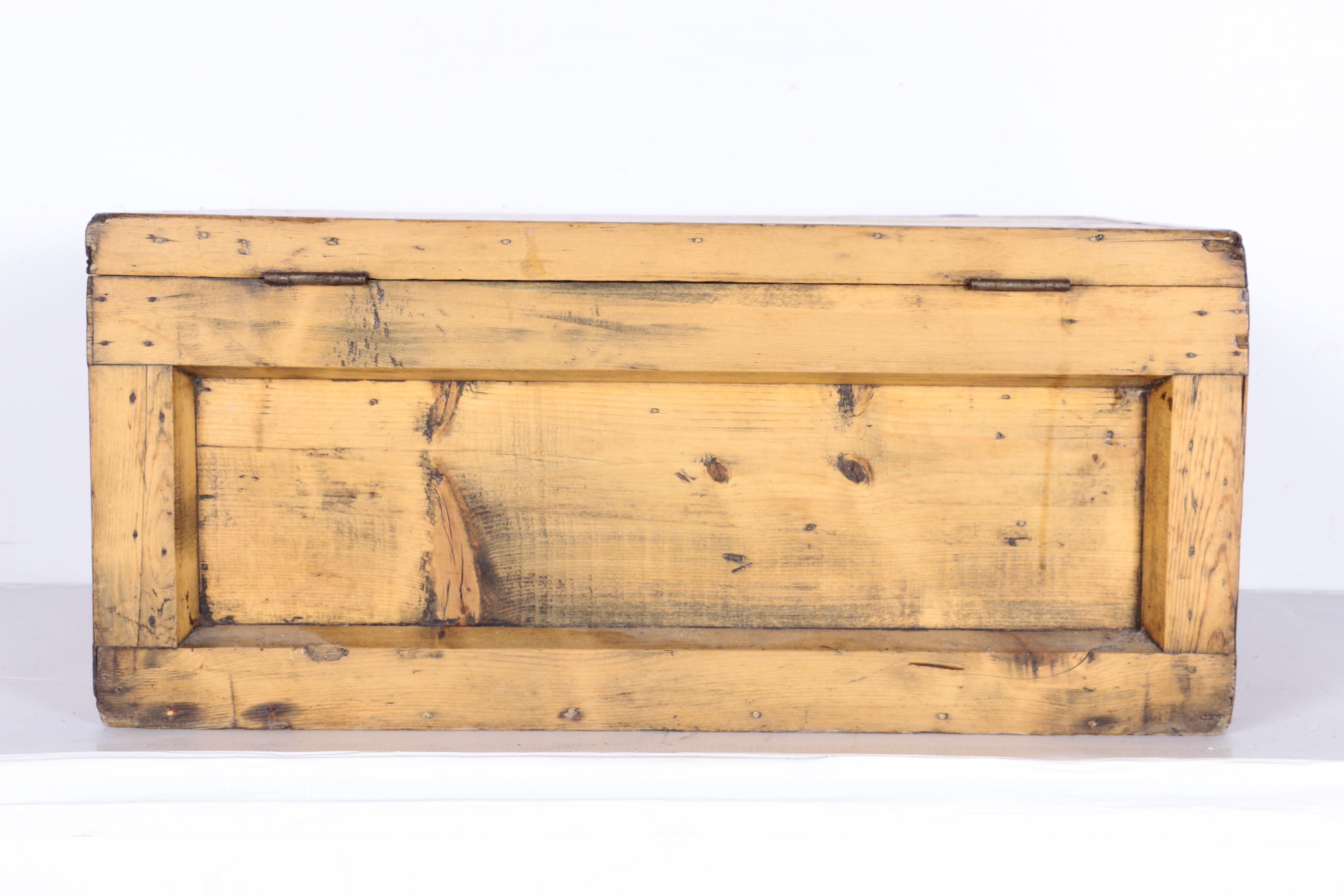 Vintage Pine Chest with Inserts and "Cleveland" Plate