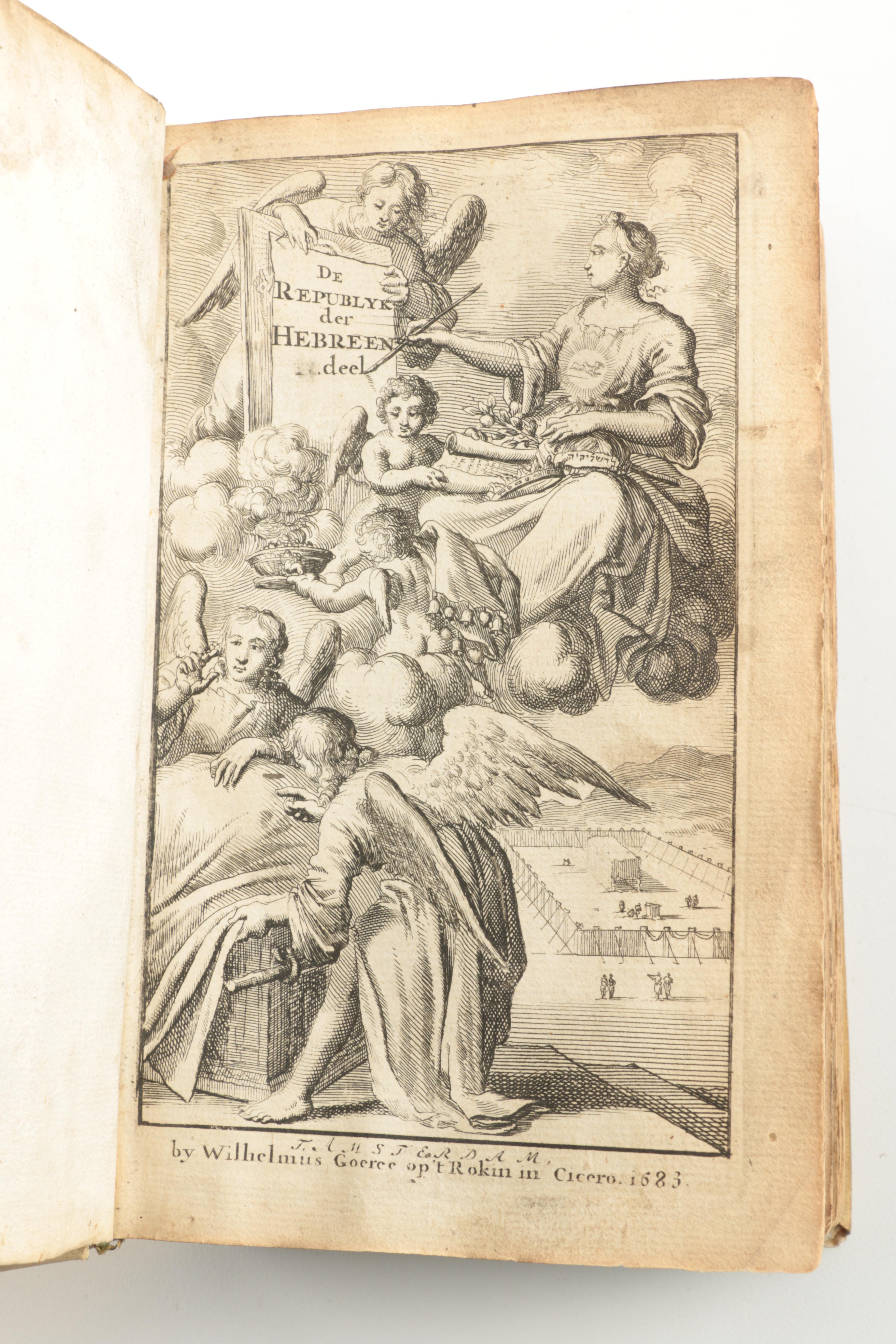 1683 "De Republyk der Hebreen, of Gemeenebst der Joden" by Petrus Cunaeus