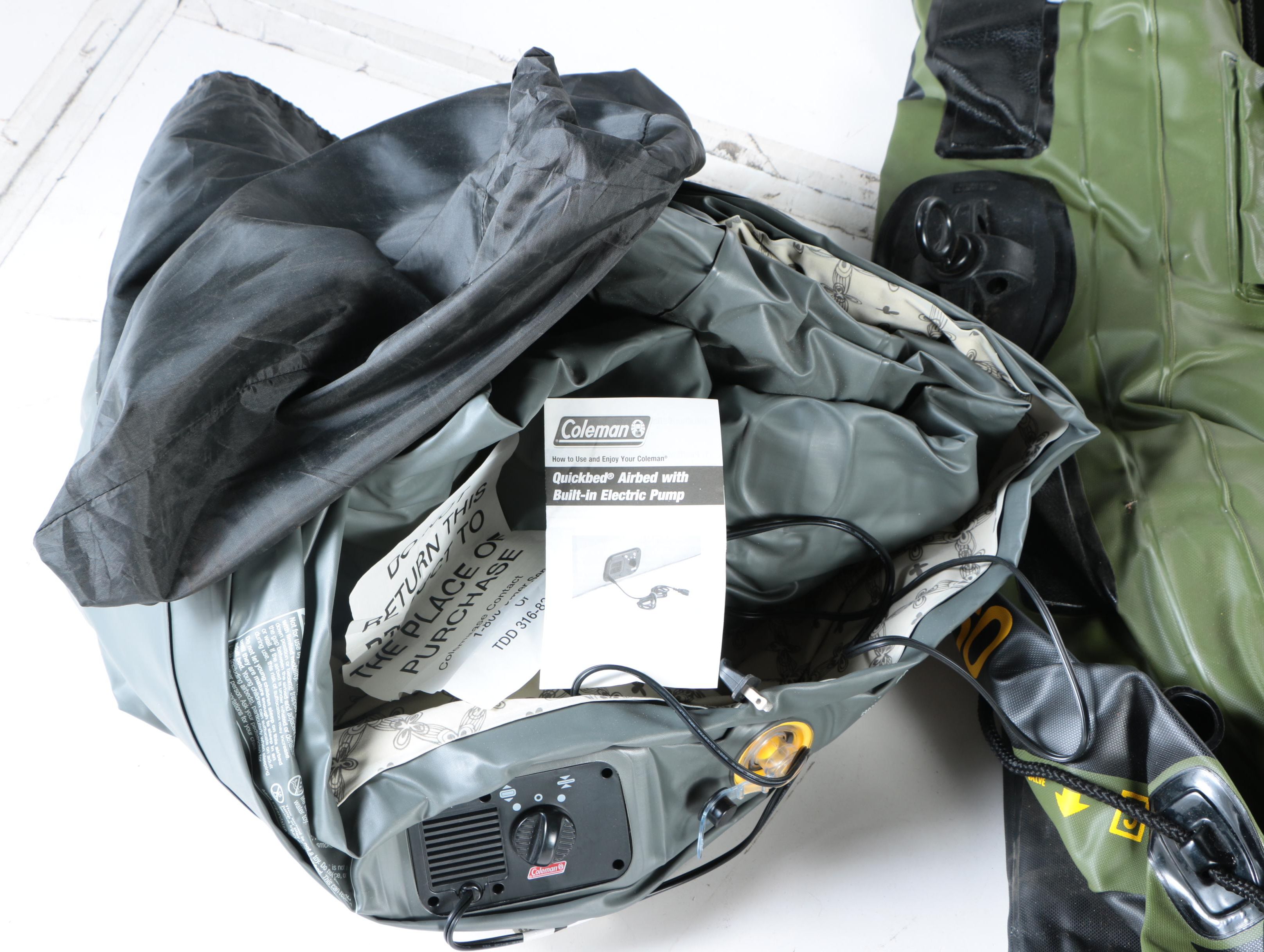 Inflatable Raft with Accessories and Coleman Inflatable Bed