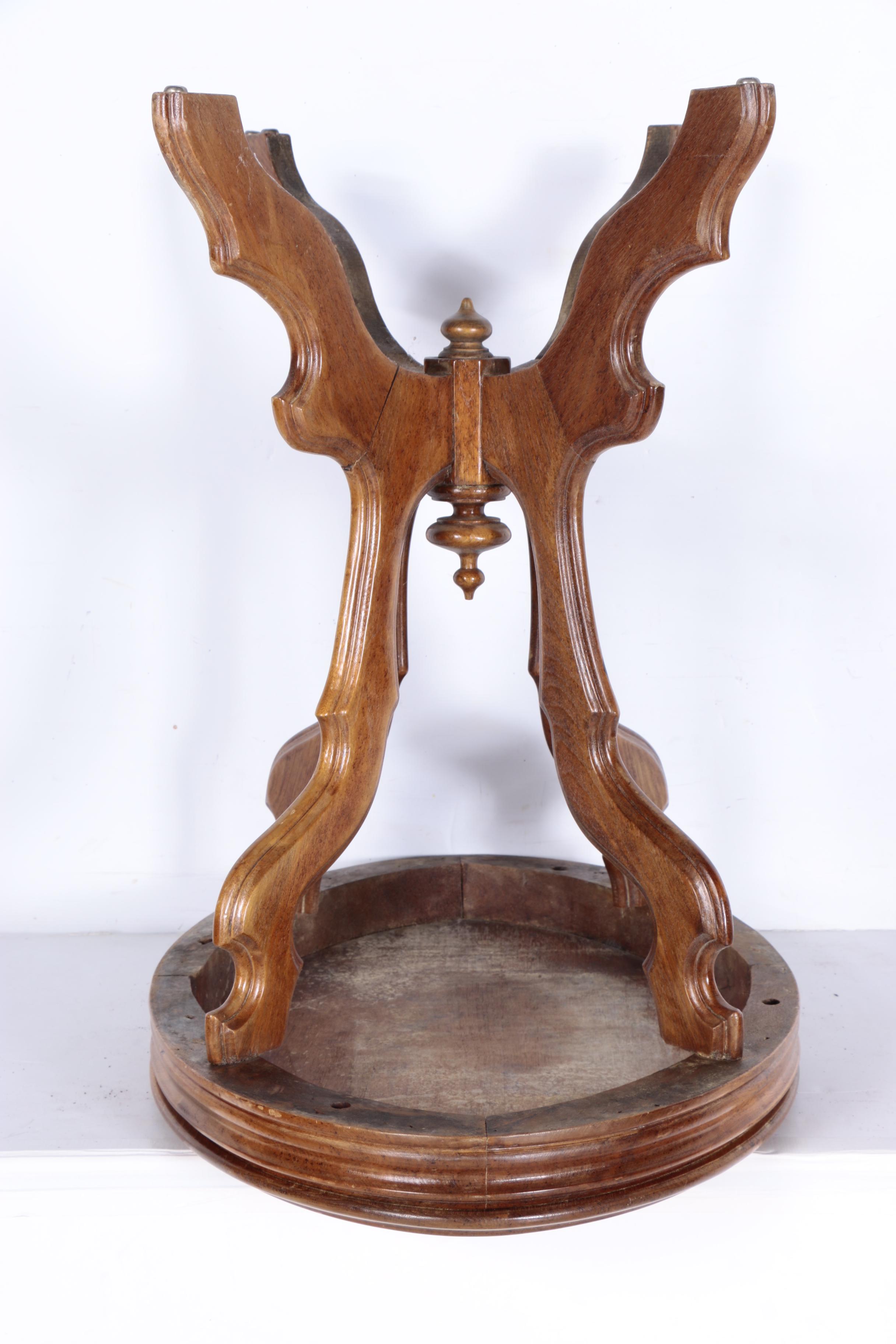 Victorian Style Oak Oval Accent Table