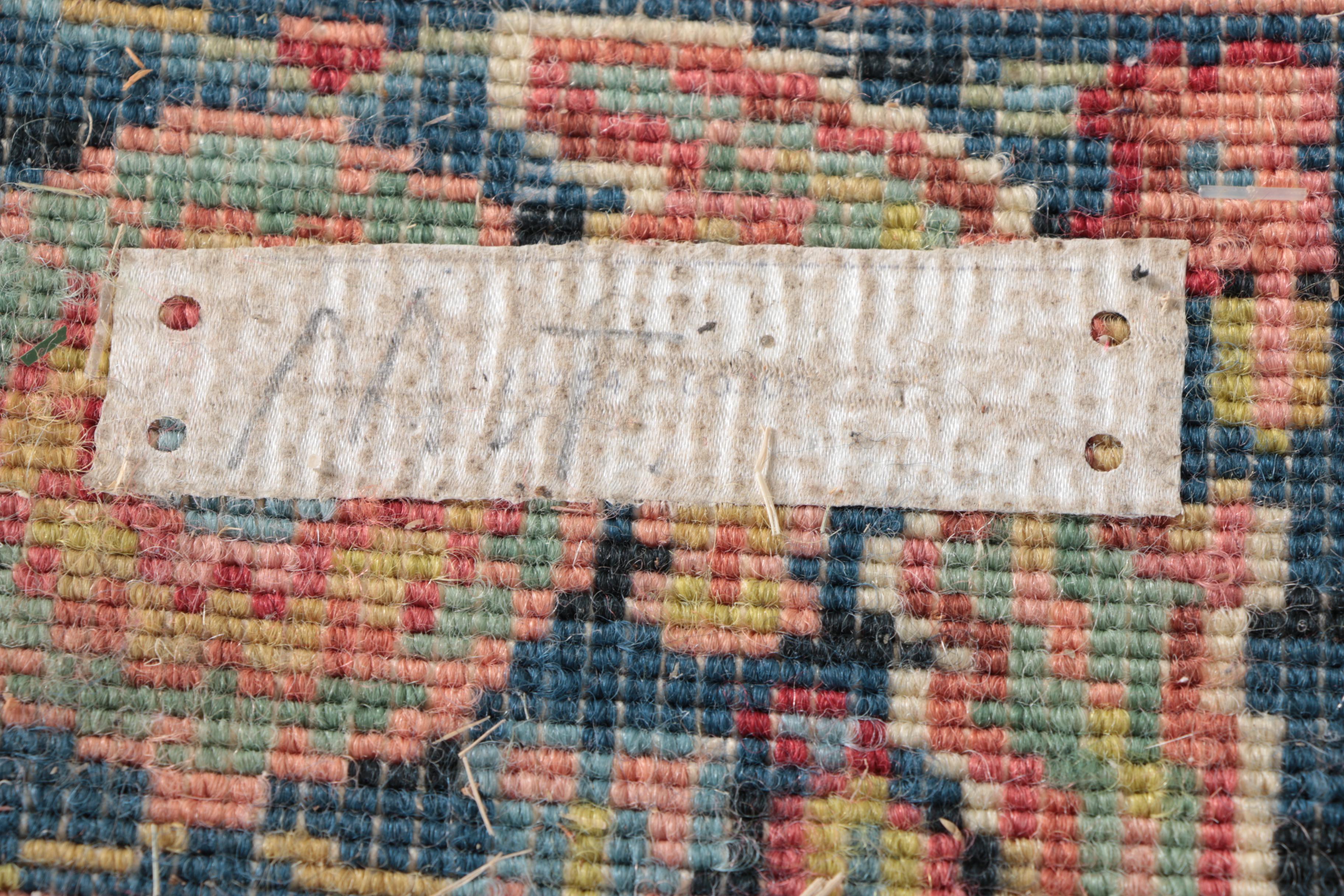 Hand-Knotted Persian Heriz Wool Accent Rug