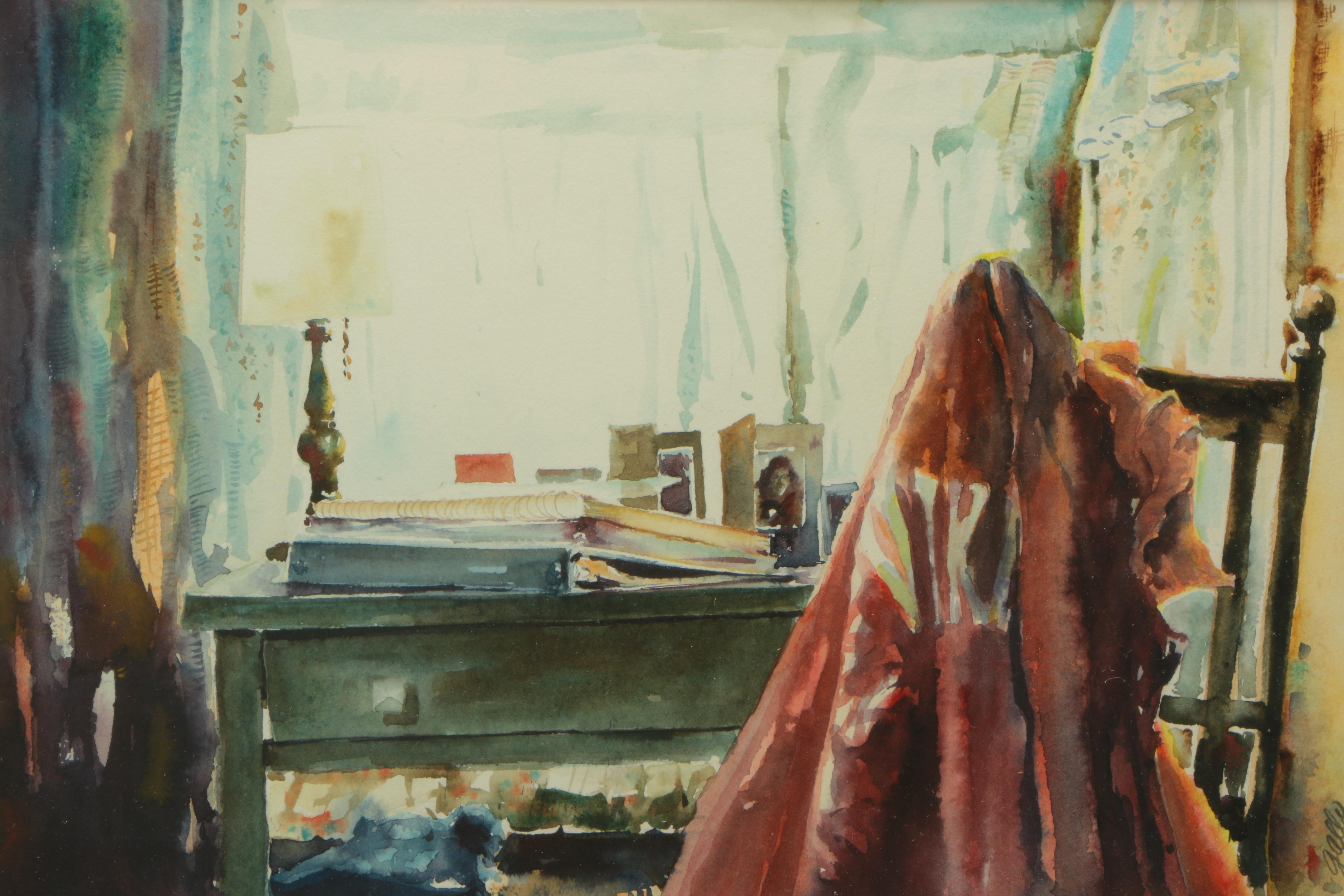 Angelo Gallo 1979 Watercolor Painting on Paper "After School"