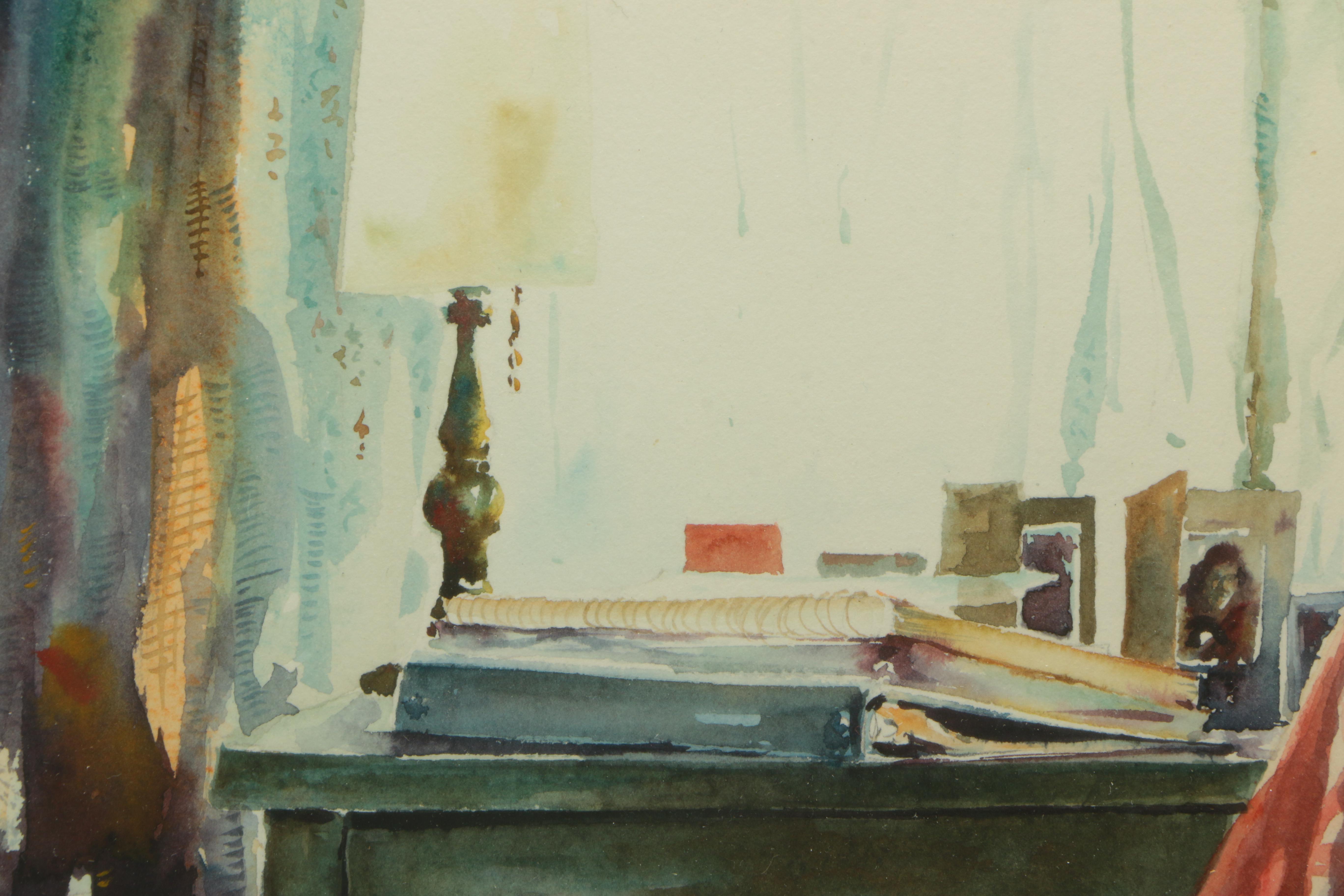 Angelo Gallo 1979 Watercolor Painting on Paper "After School"