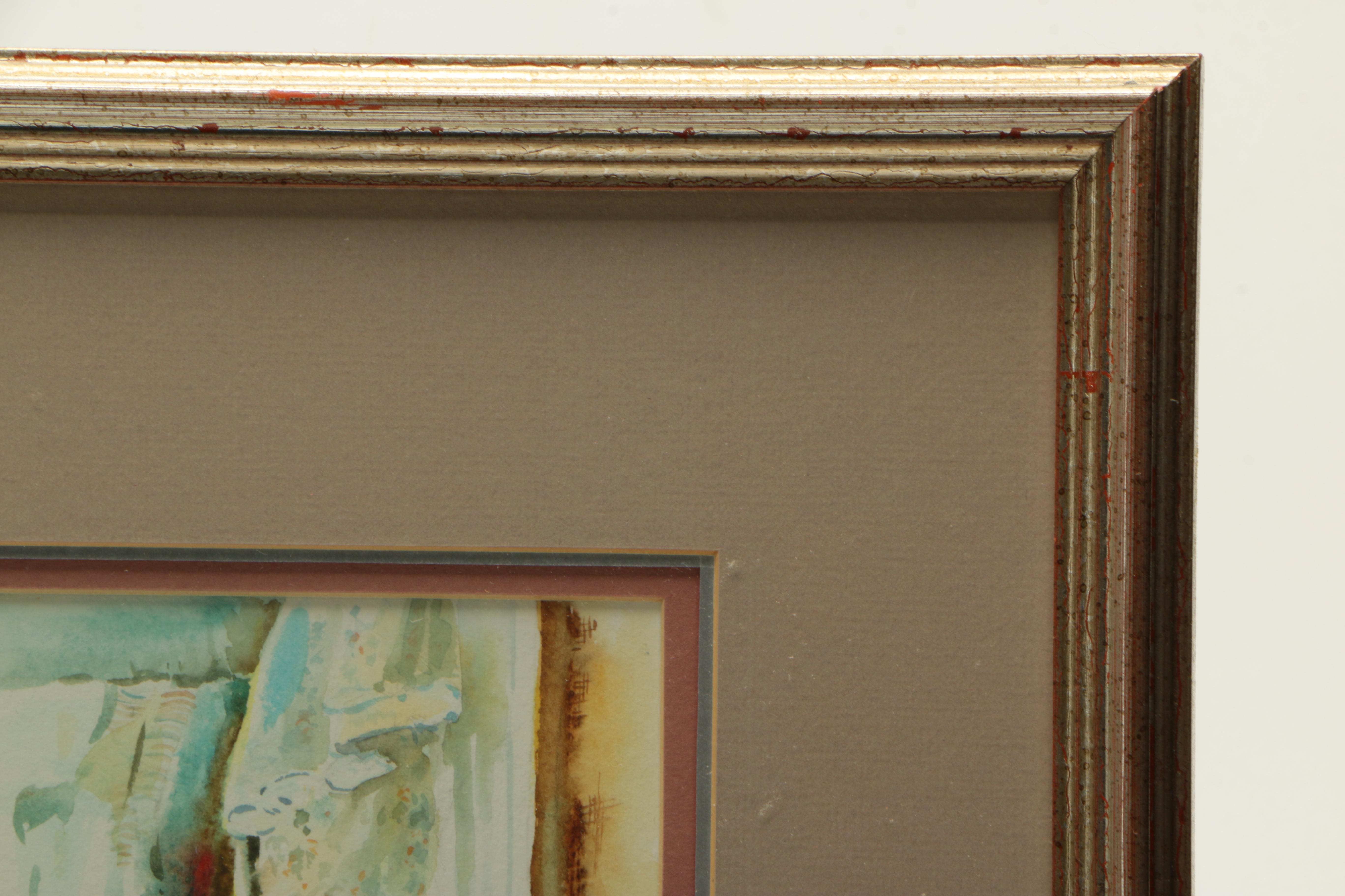 Angelo Gallo 1979 Watercolor Painting on Paper "After School"