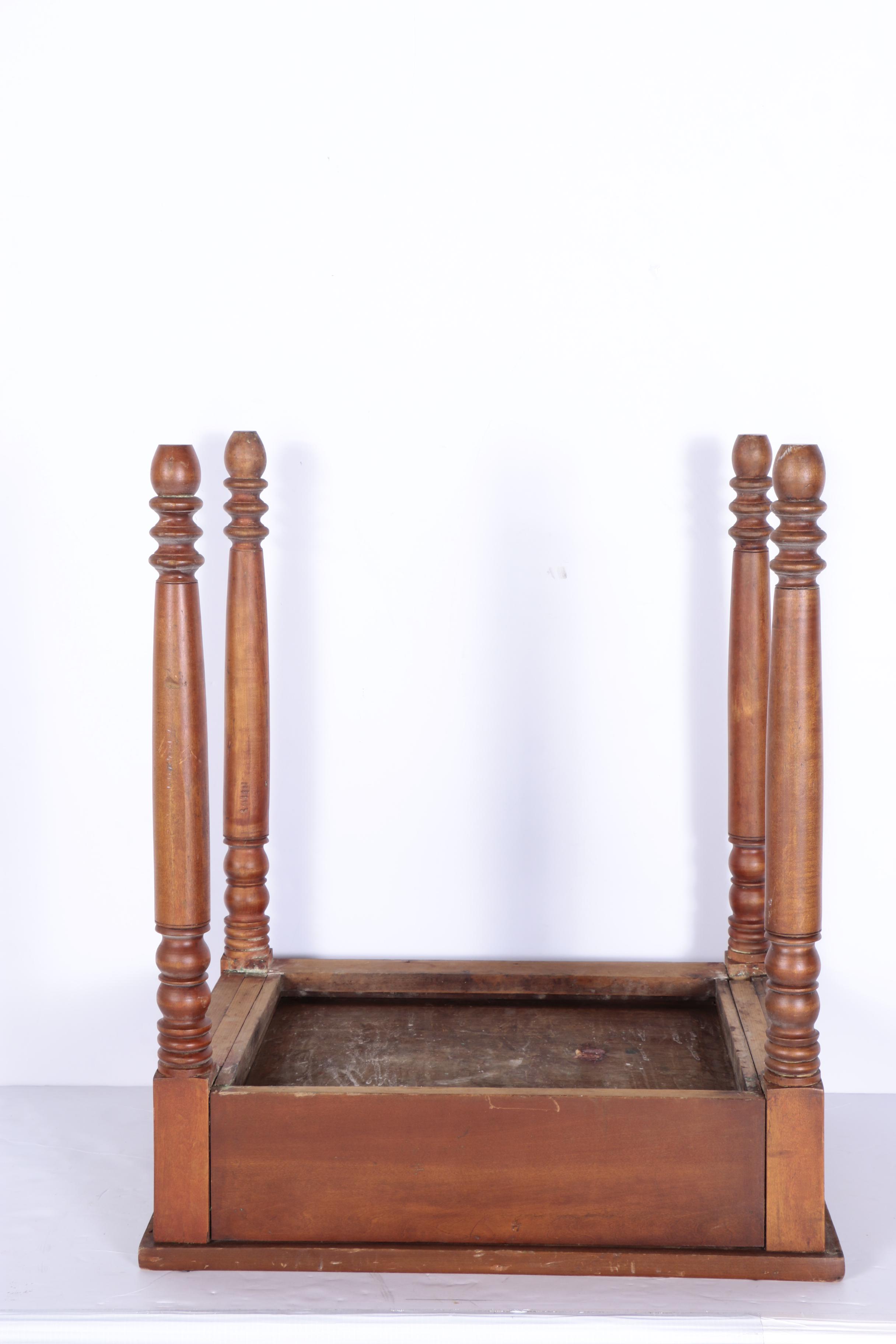 Antique Country Sheraton Style Stand with One Drawer