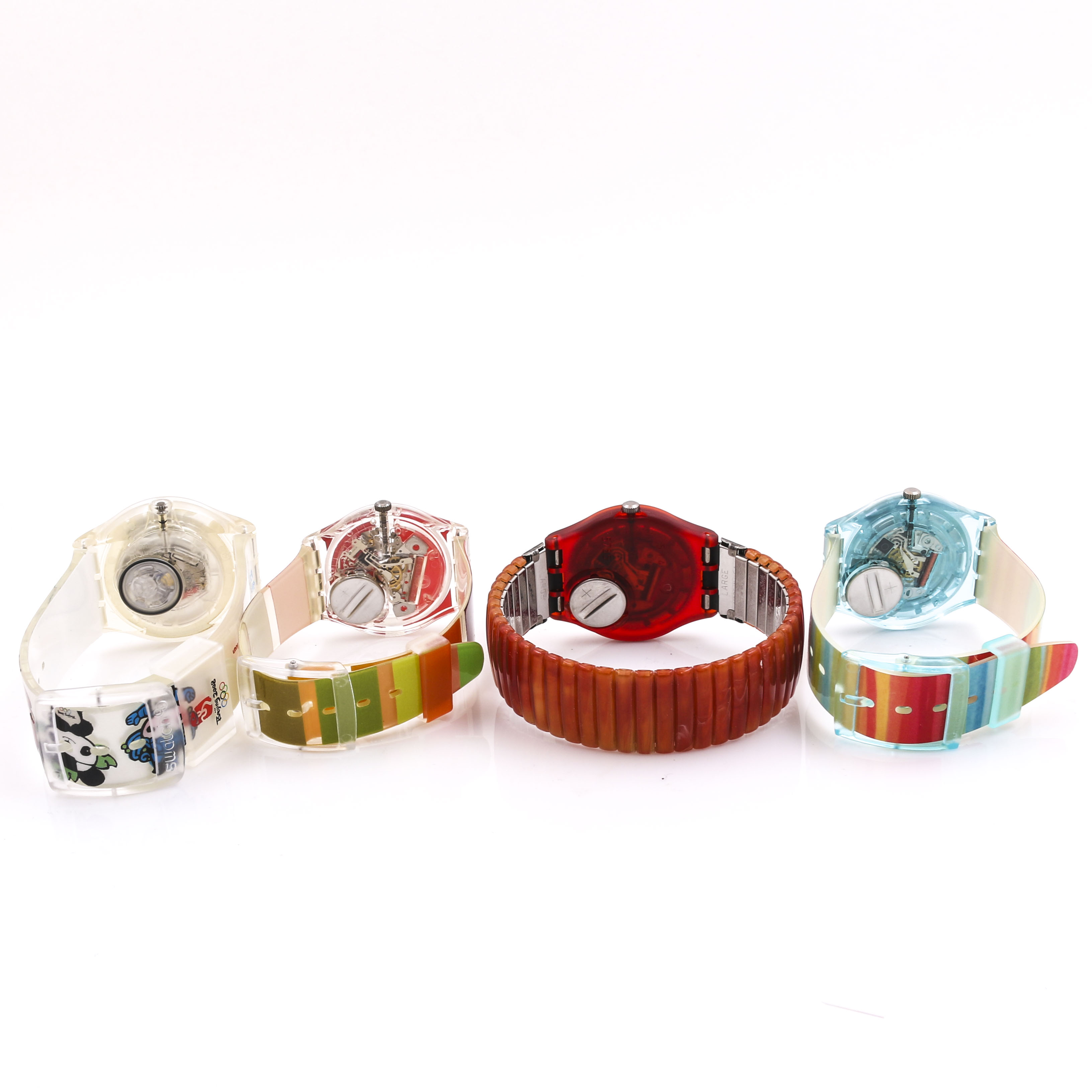 Collection of Swatch Watches Including Olympic Themed Pair