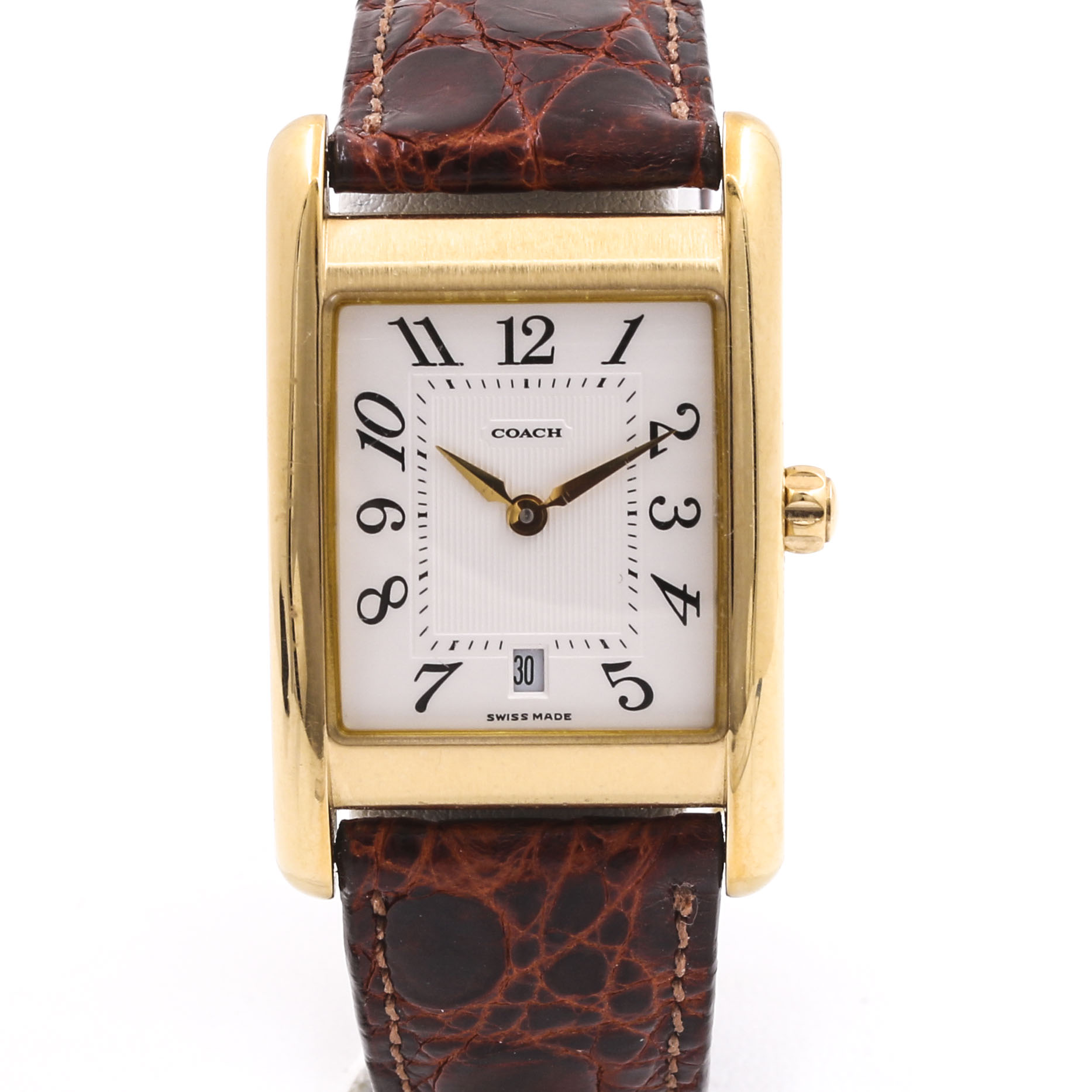 Coach Yellow Gold Plate Swiss Quartz Watch