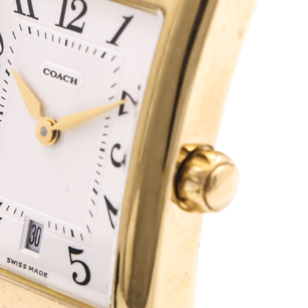 Coach Yellow Gold Plate Swiss Quartz Watch