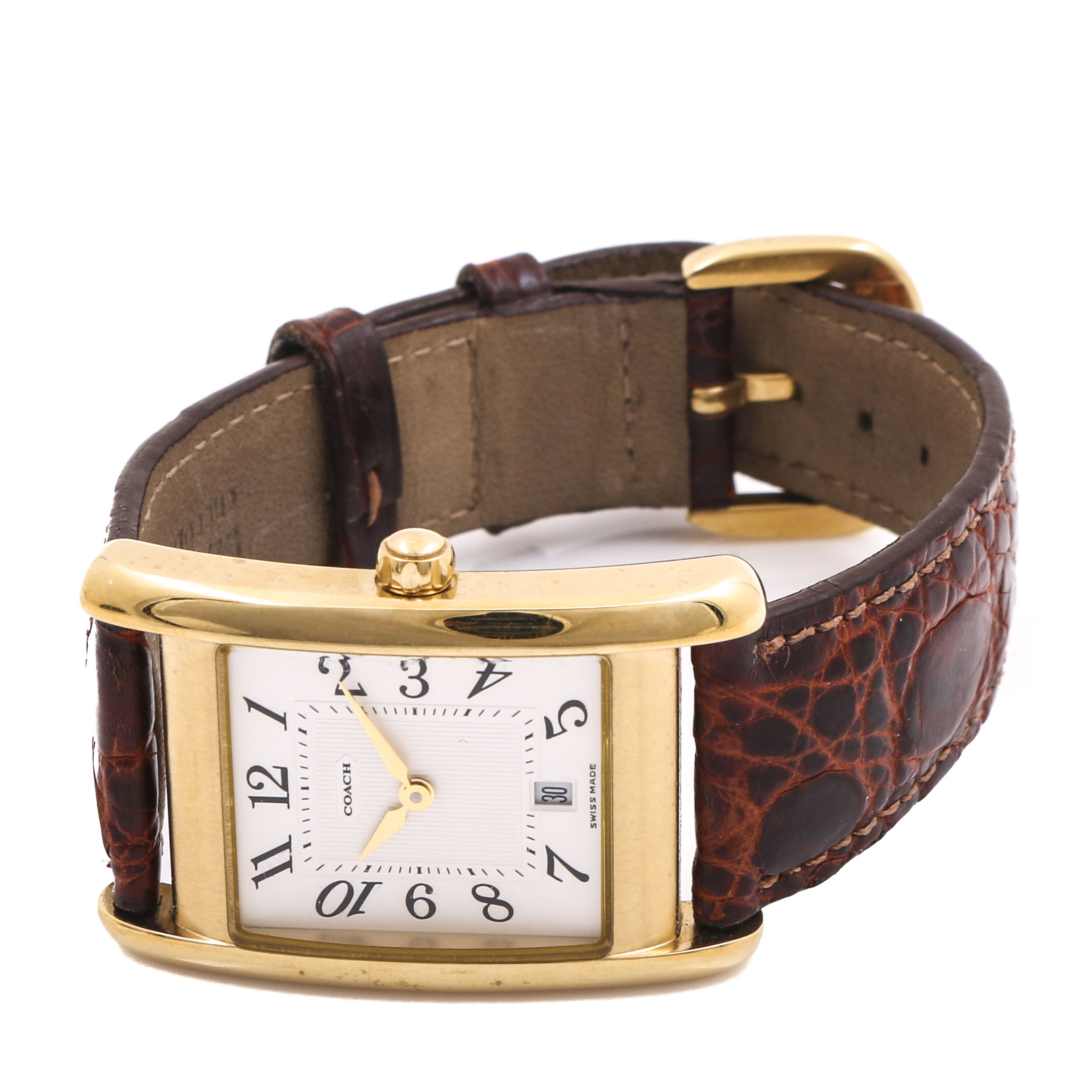 Coach Yellow Gold Plate Swiss Quartz Watch