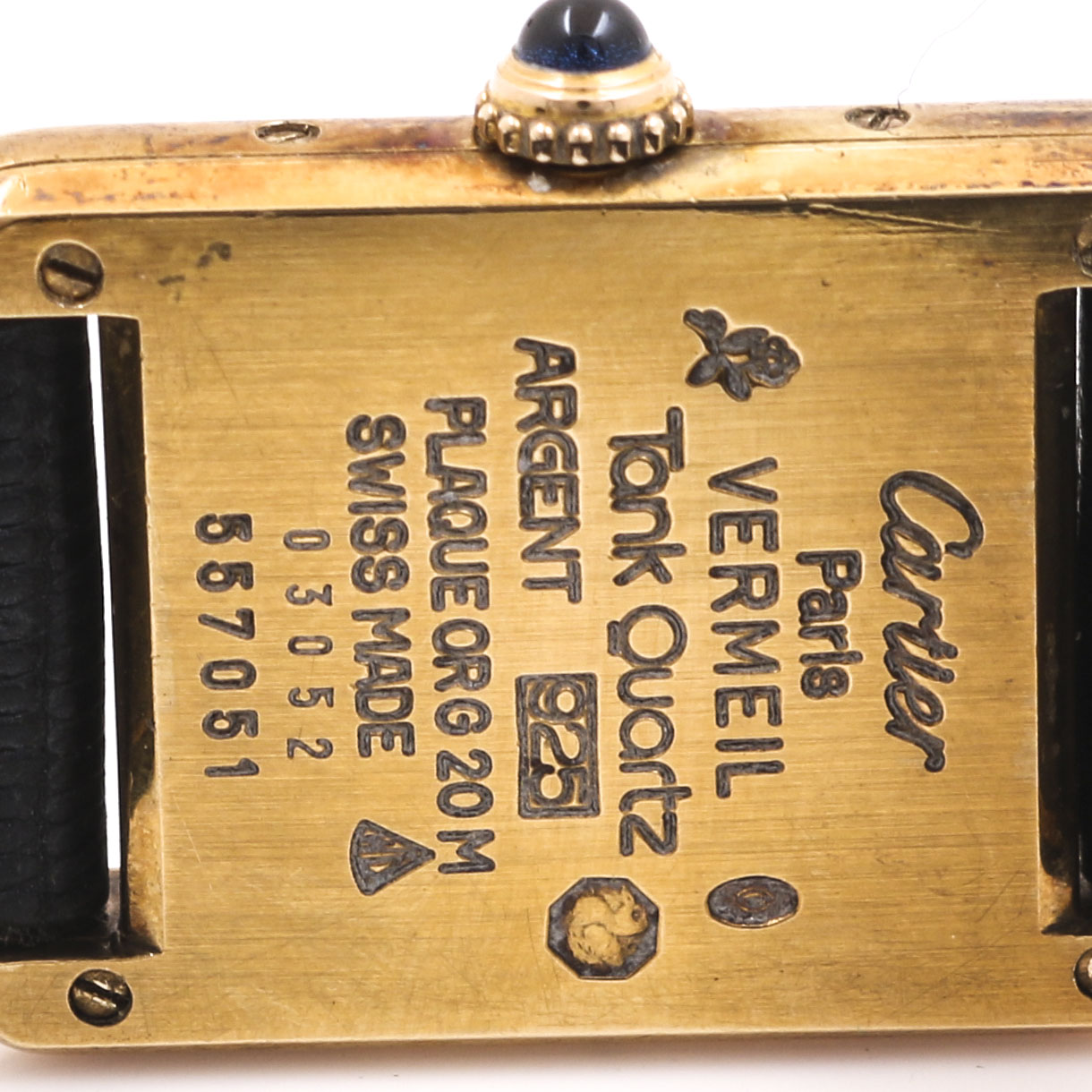 Cartier Gold Plated Sterling Silver Watch