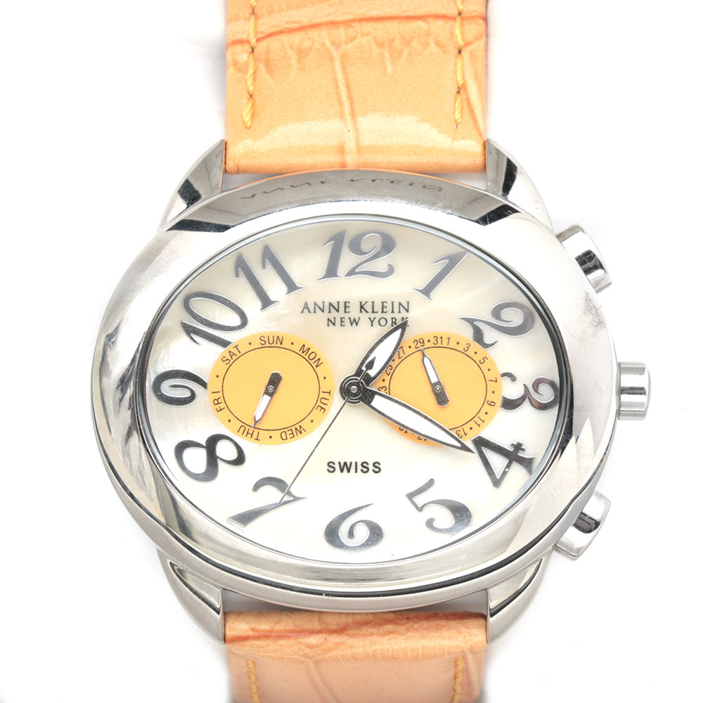 Anne Klein Stainless Steel Mother of Pearl Watch